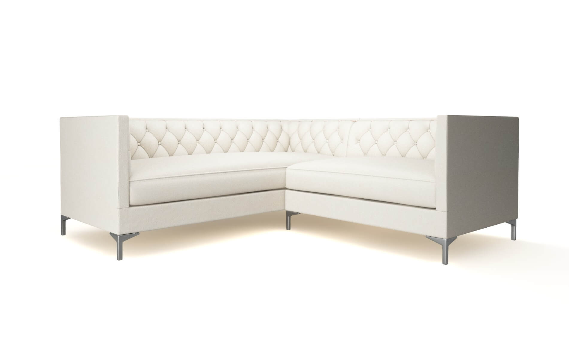 Gosford Bungalow Ivory Sectional metal legs 1