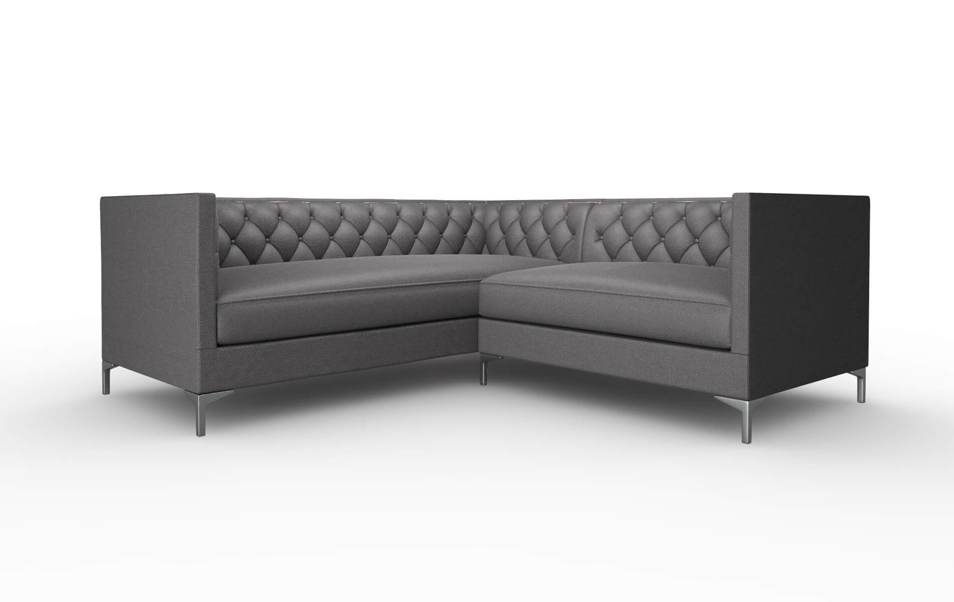 Gosford Catalina Charcoal Sectional metal legs 1
