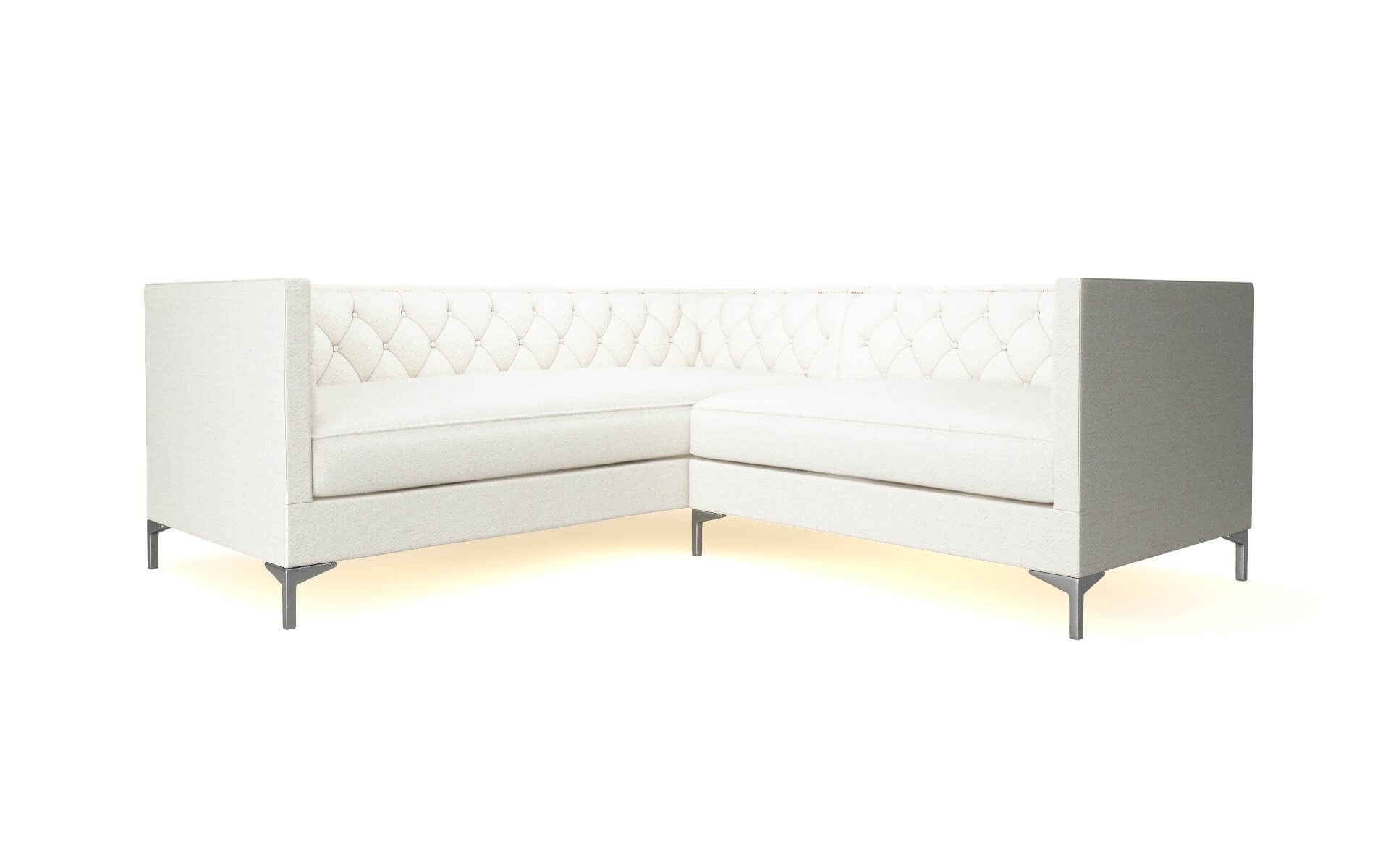 Gosford Catalina Ivory Sectional metal legs 1