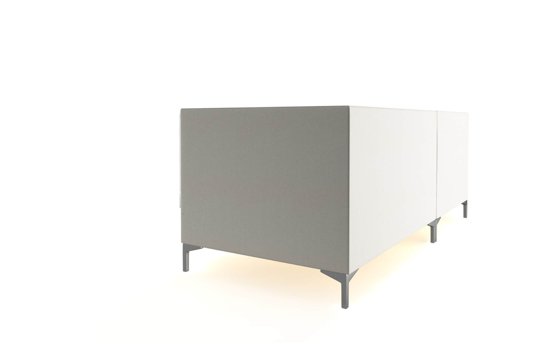 Gosford Chance Bone Sectional metal legs 4