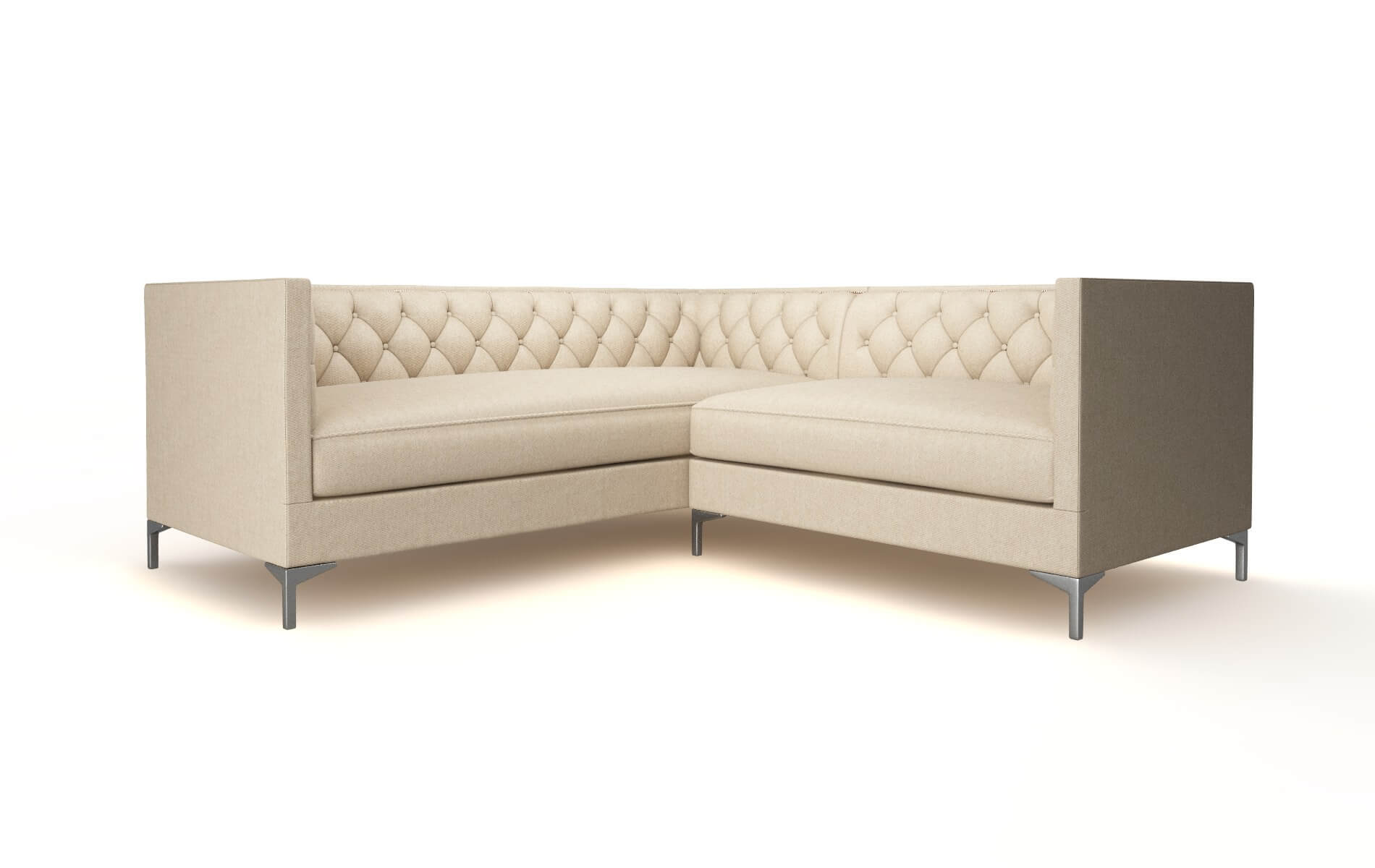 Gosford Cosmo Fawn Sectional metal legs 1