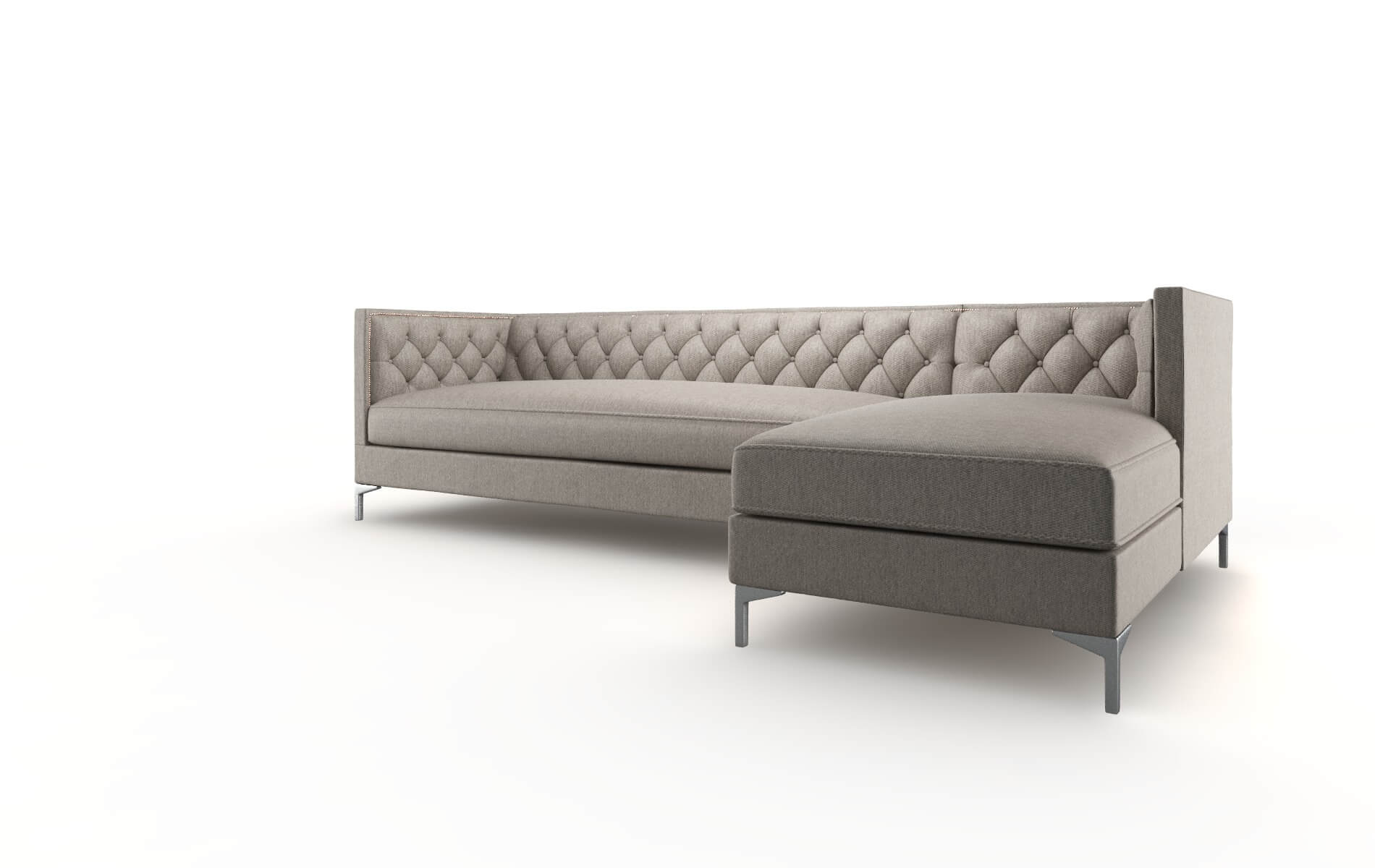 Gosford Cosmo Taupe Panel metal legs 4