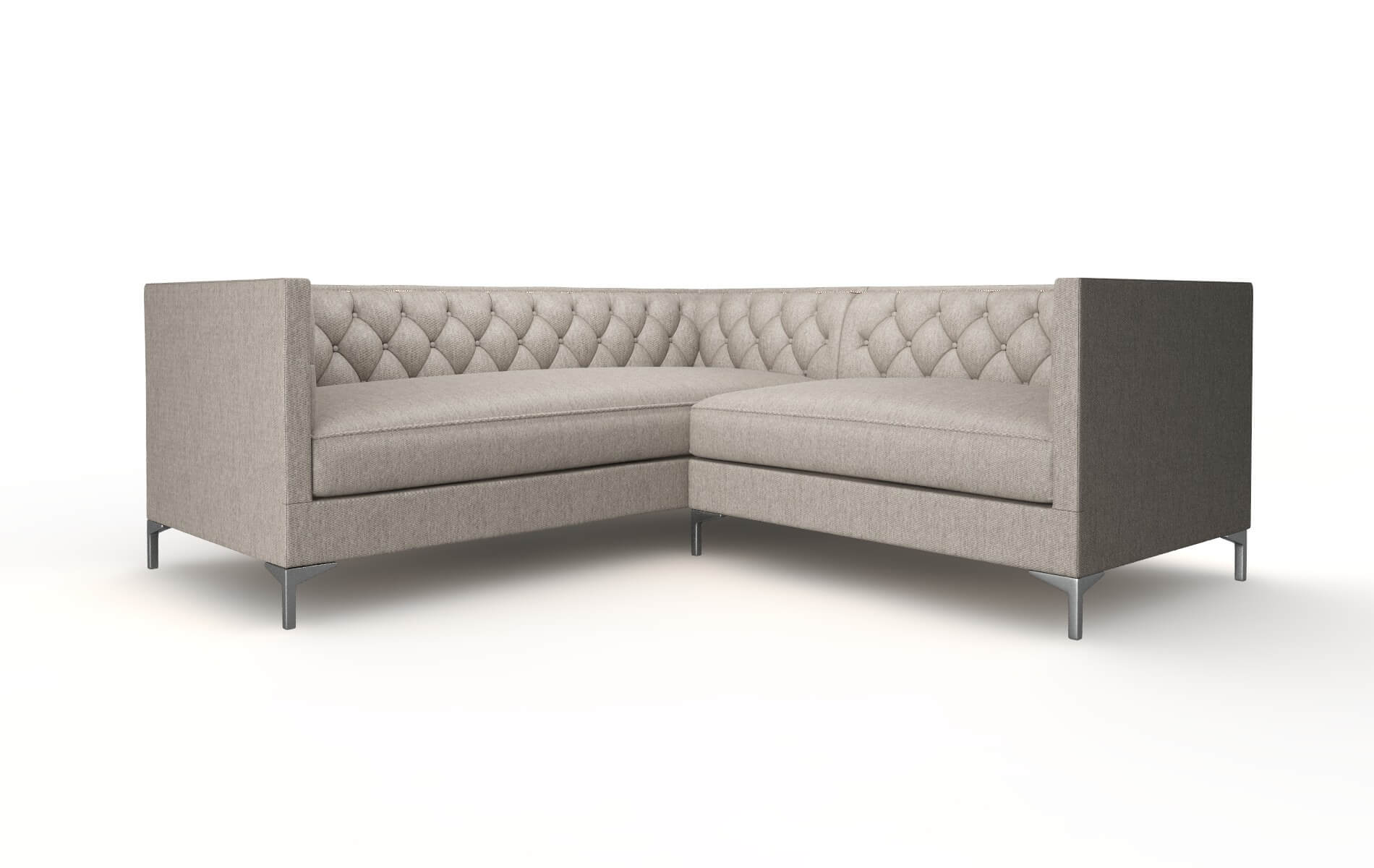 Gosford Cosmo Taupe Sectional metal legs 1