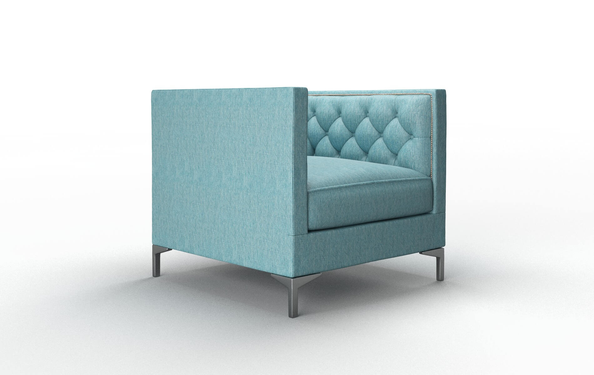 Gosford Cosmo Turquoise Chair metal legs 2