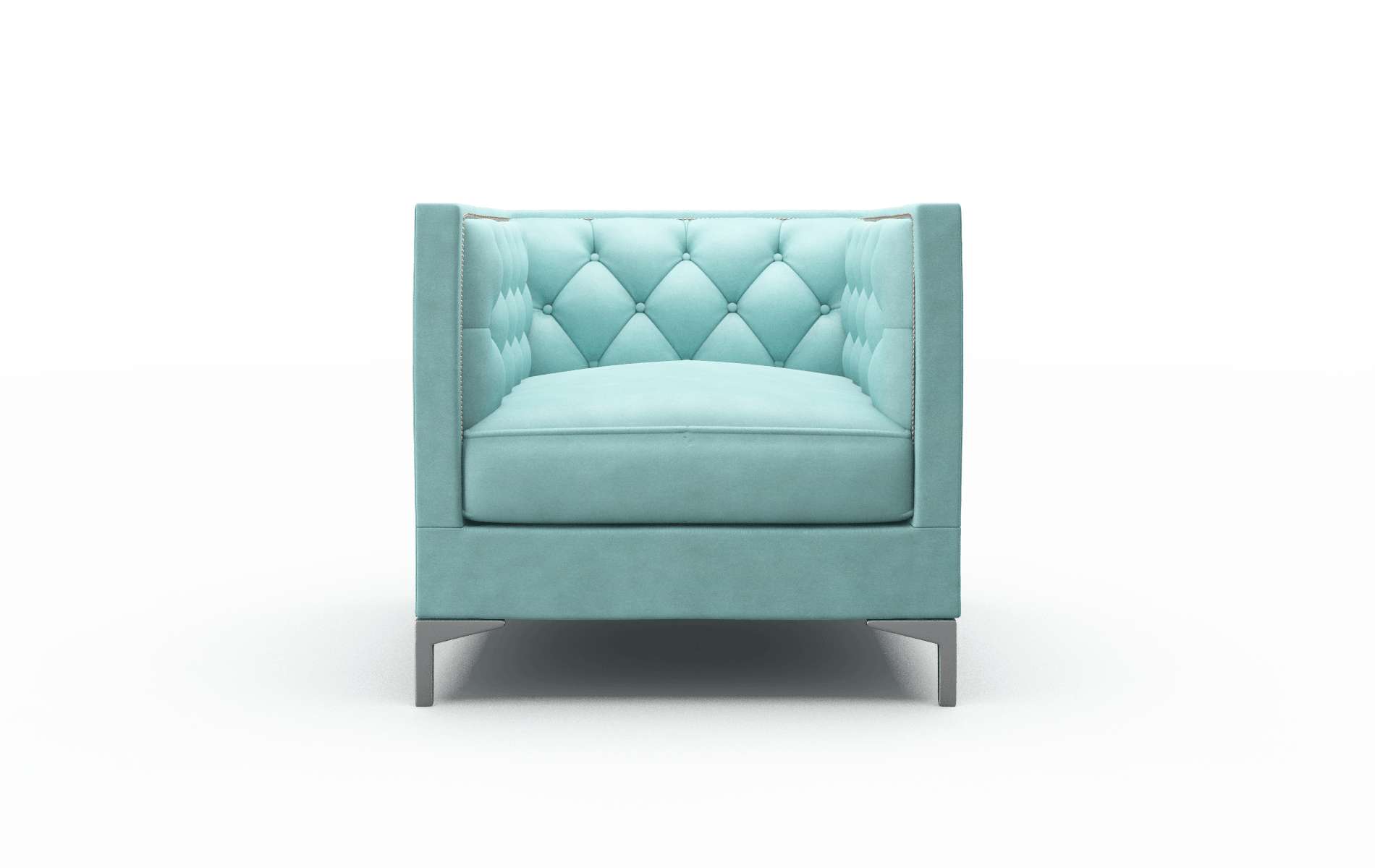 Gosford Curious Turquoise Chair metal legs 1