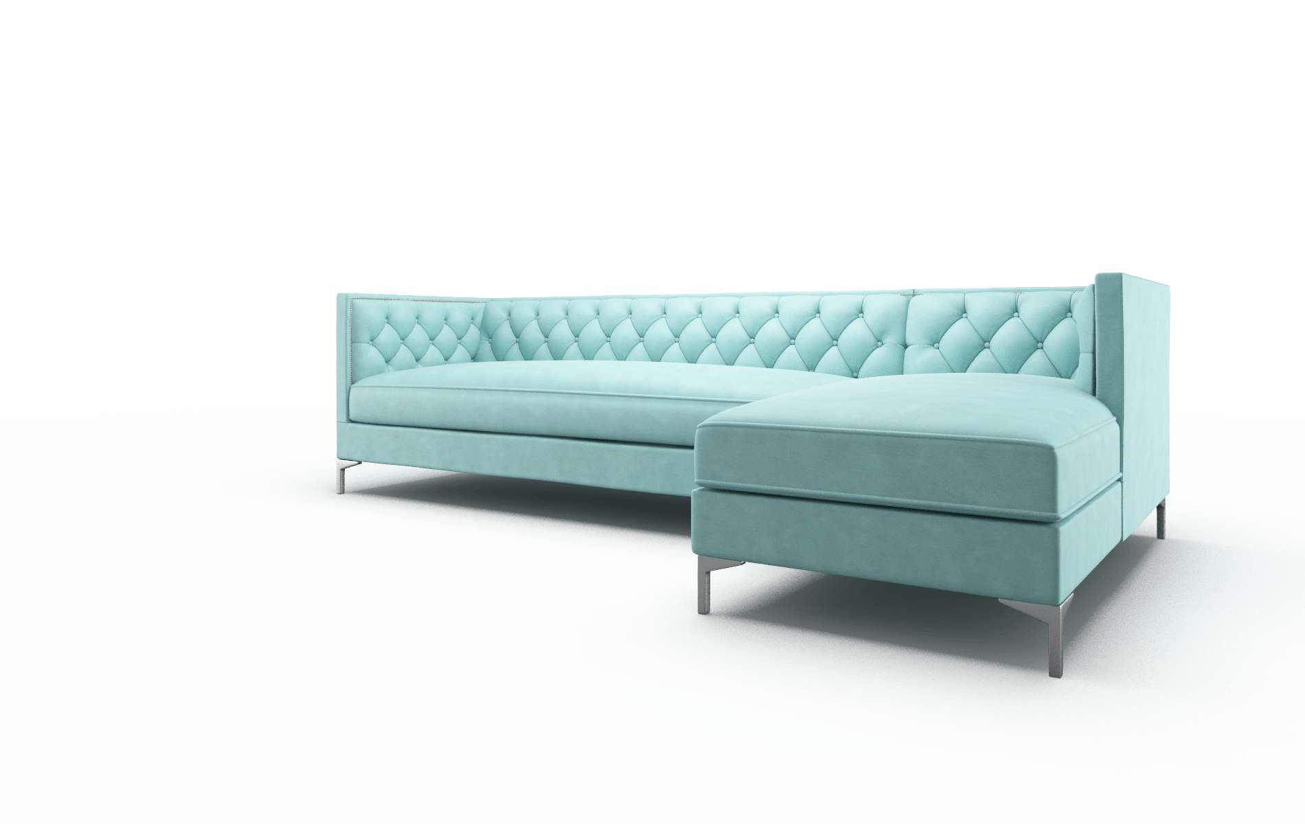 Gosford Curious Turquoise Panel metal legs 4