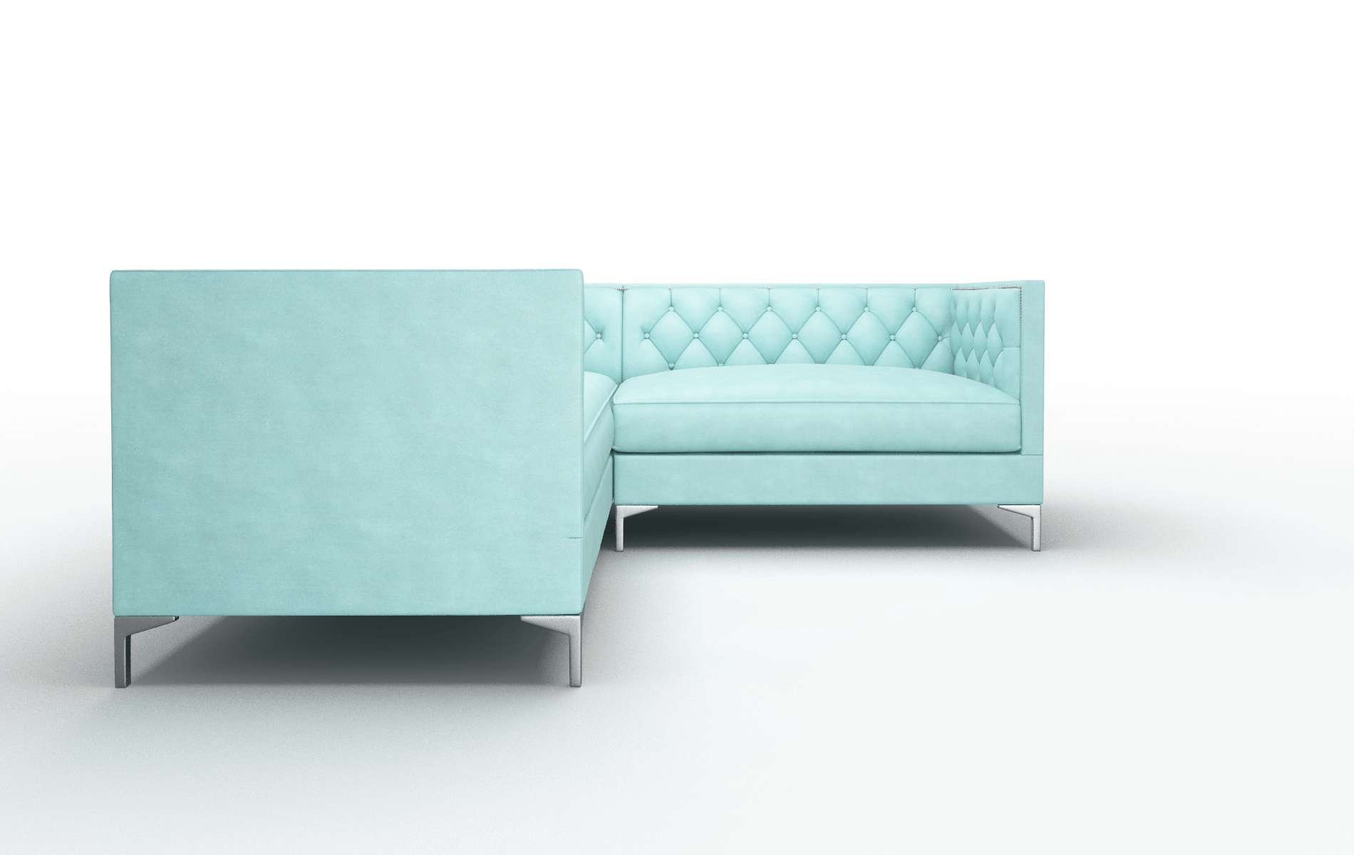 Gosford Curious Turquoise Sectional metal legs 2