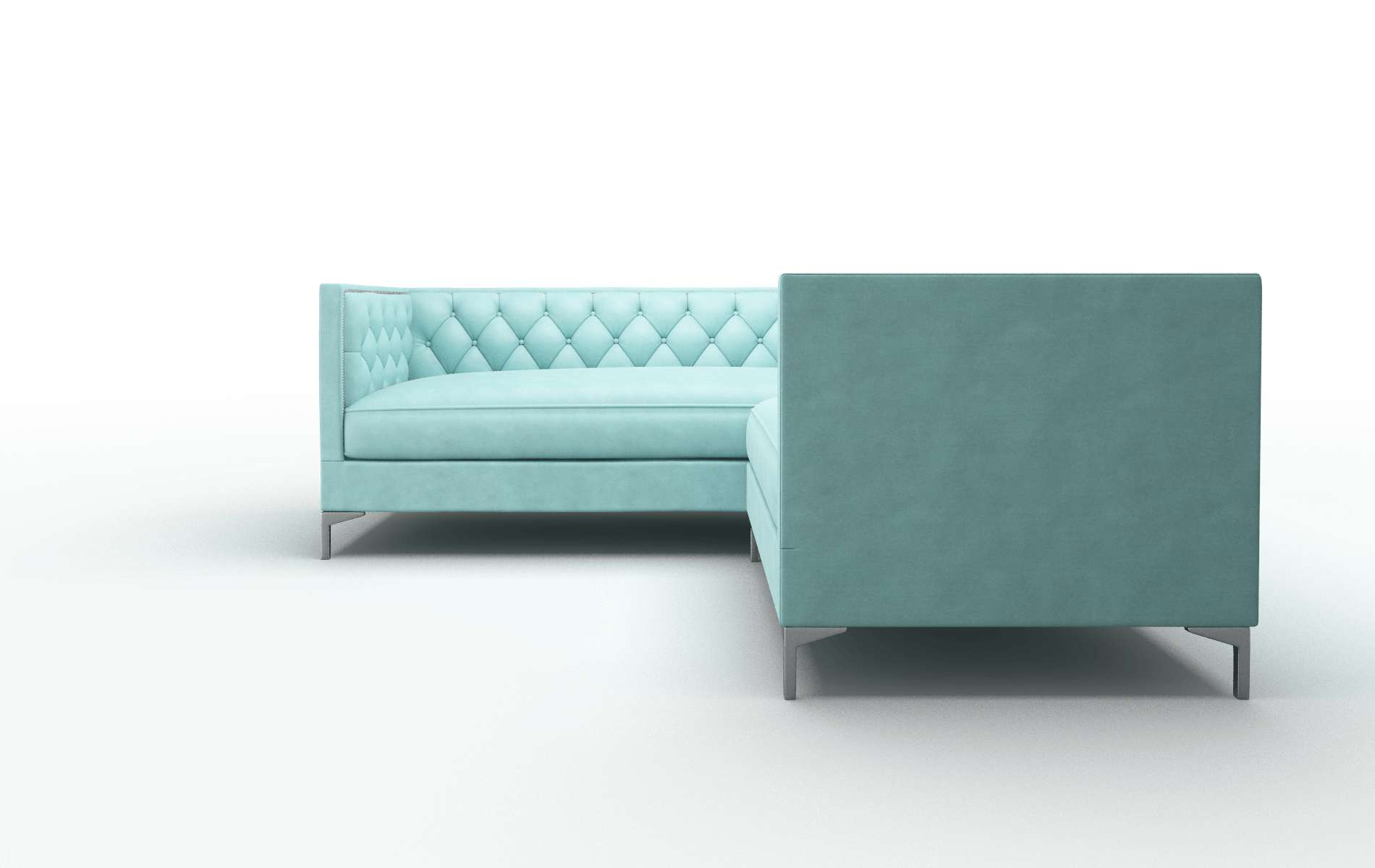 Gosford Curious Turquoise Sectional metal legs 5