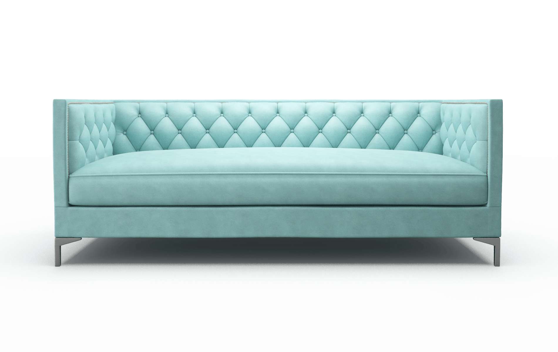 Gosford Curious Turquoise Sofa metal legs