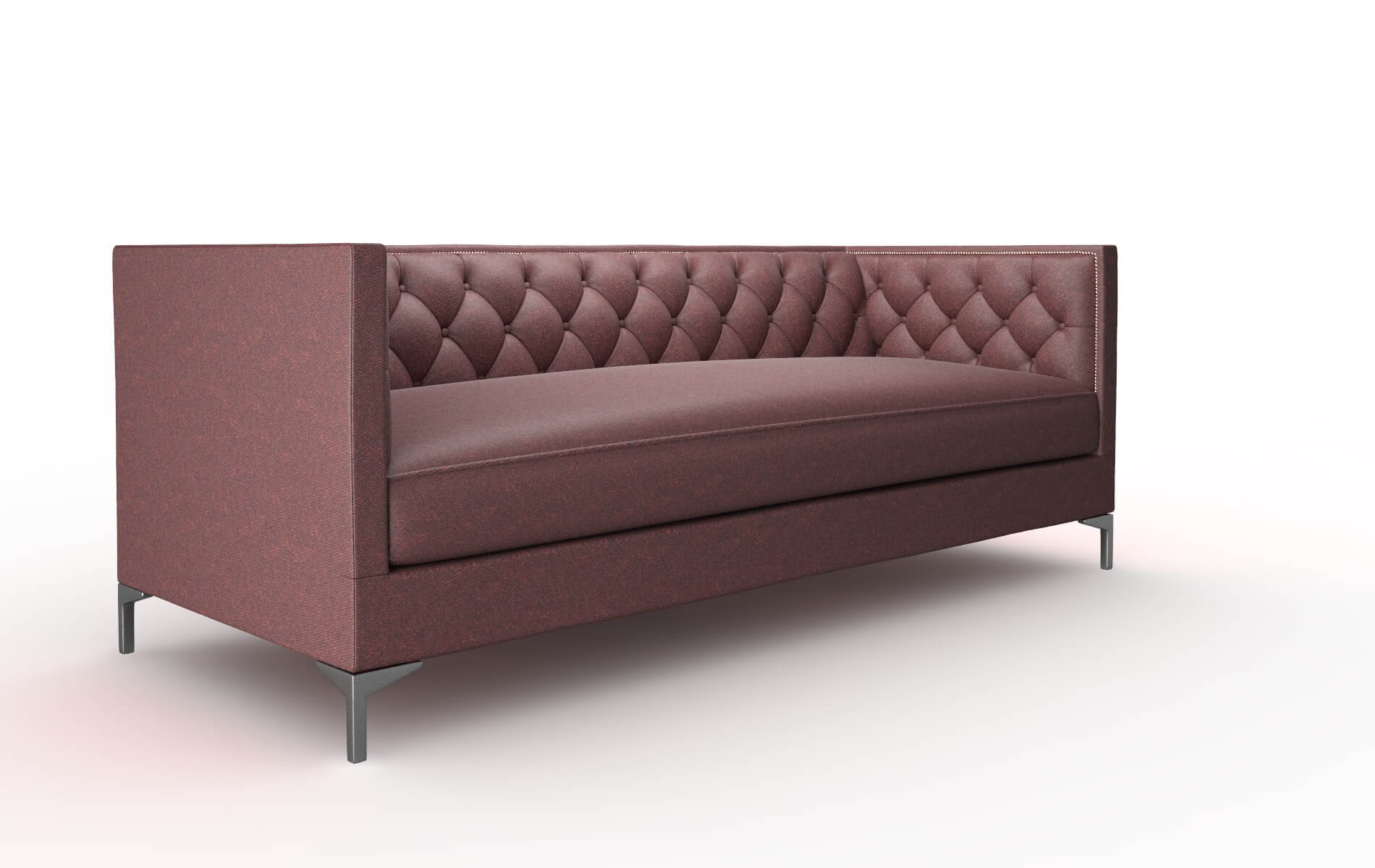 Gosford Derby Berry Sofa metal legs 2