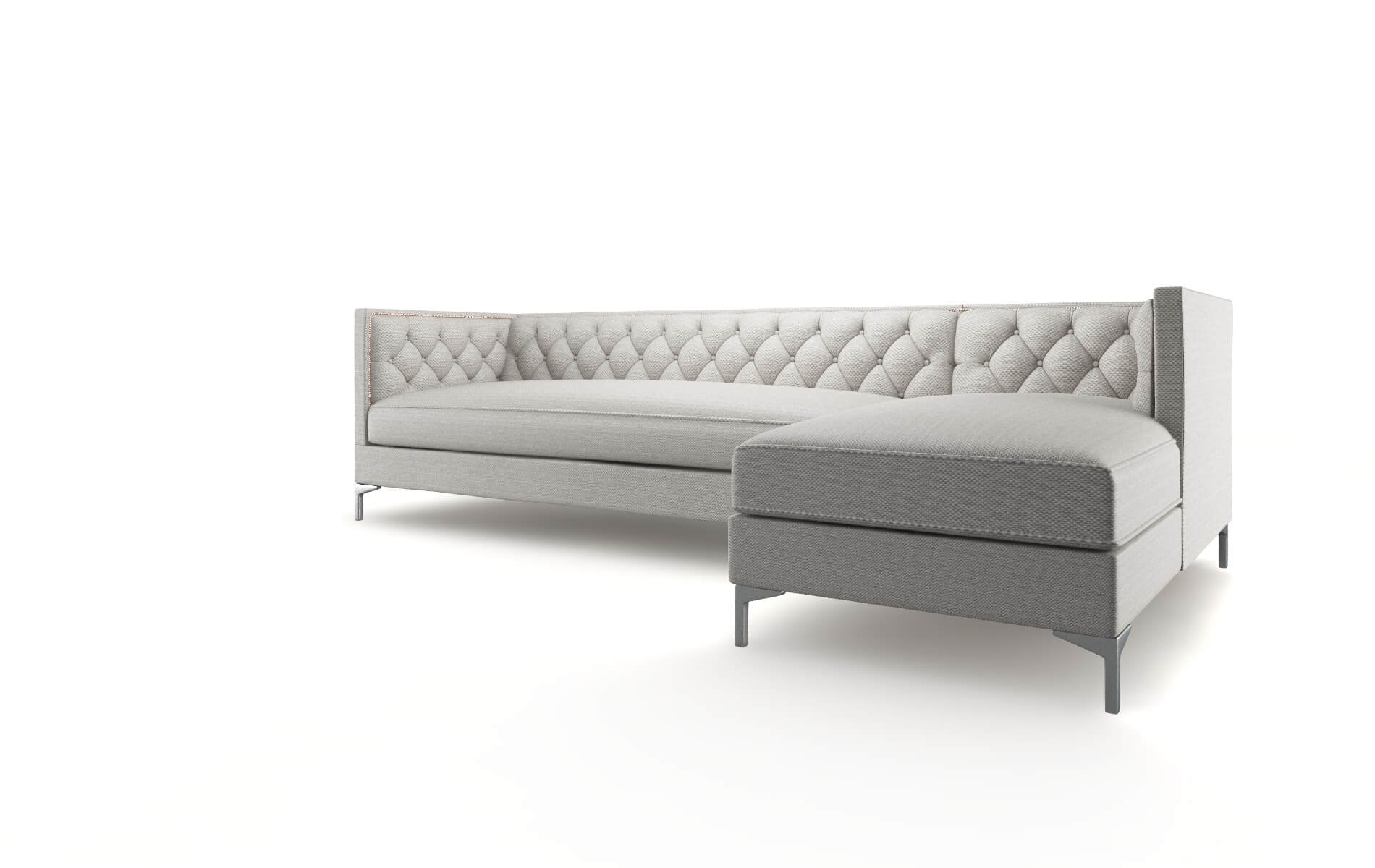 Gosford Derby Grey Panel metal legs 4