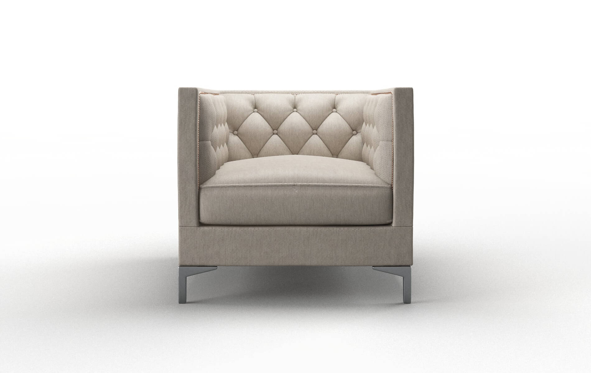 Gosford Derby Linen Chair metal legs 1