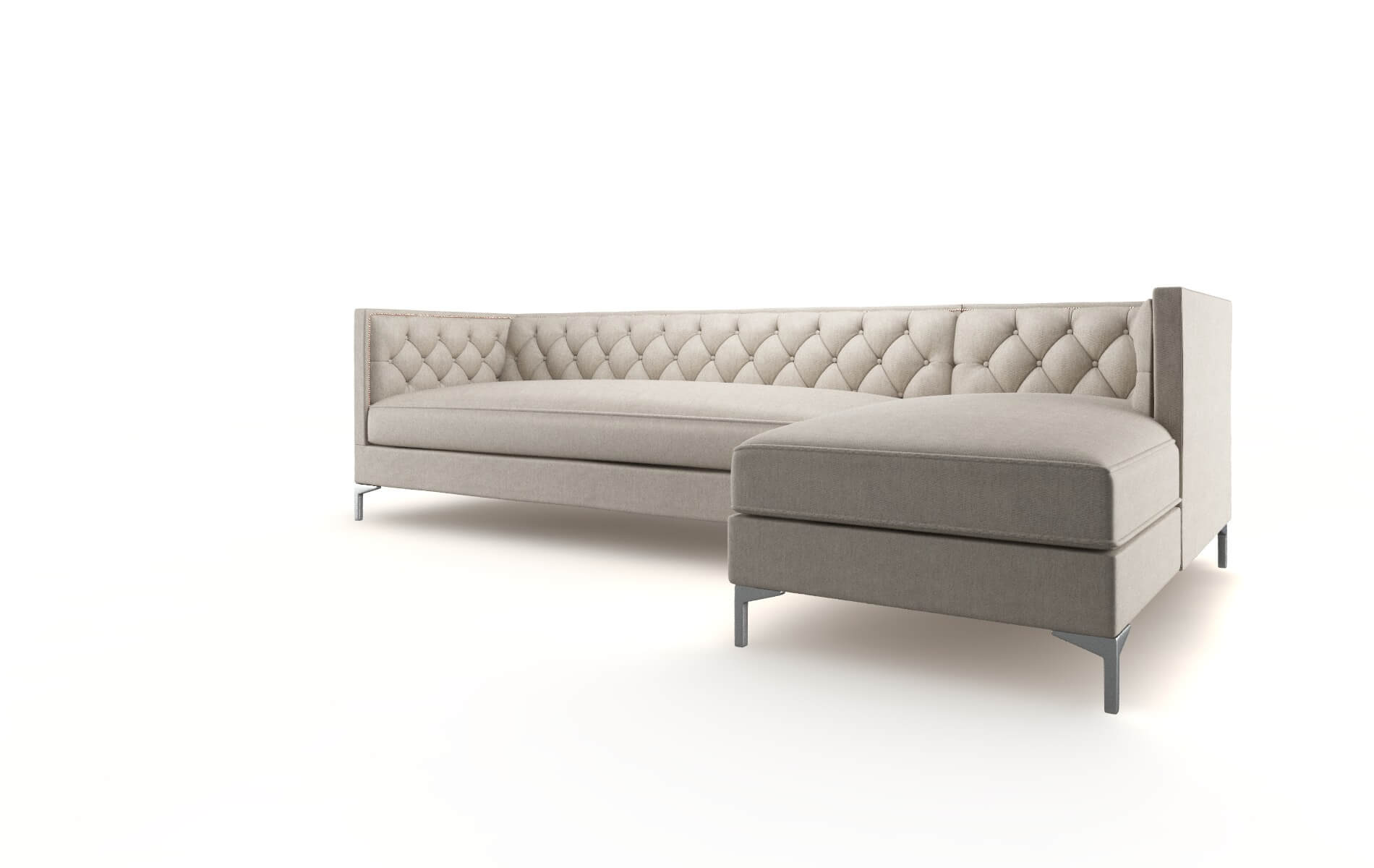 Gosford Derby Linen Panel metal legs 4