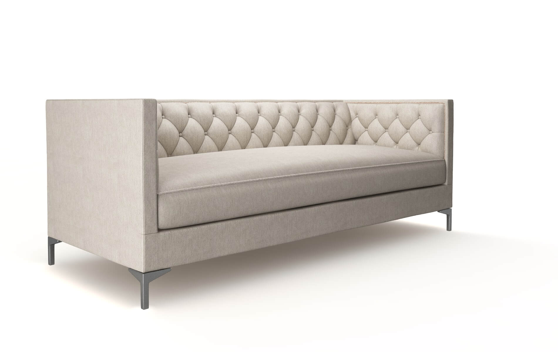 Gosford Derby Linen Sofa metal legs 2