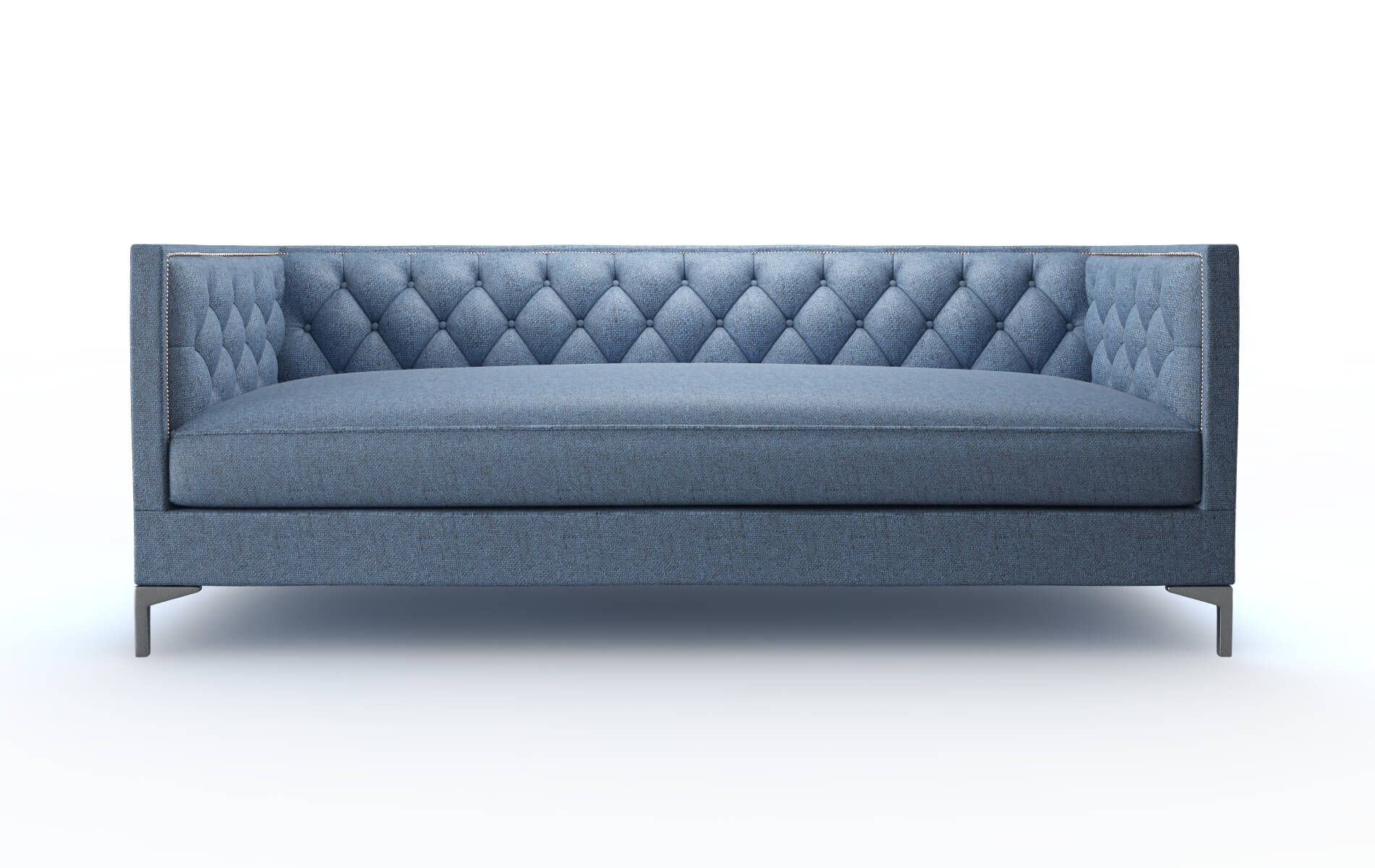 Gosford Derby Navy Sofa metal legs