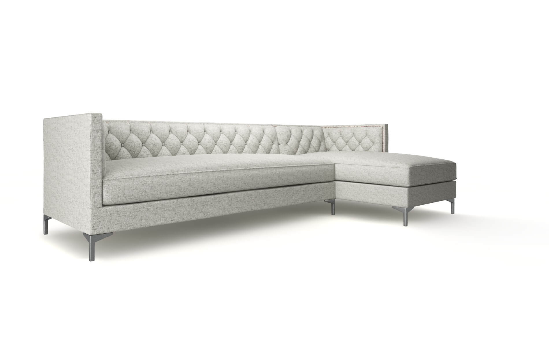 Gosford Derby Silver Panel metal legs 2