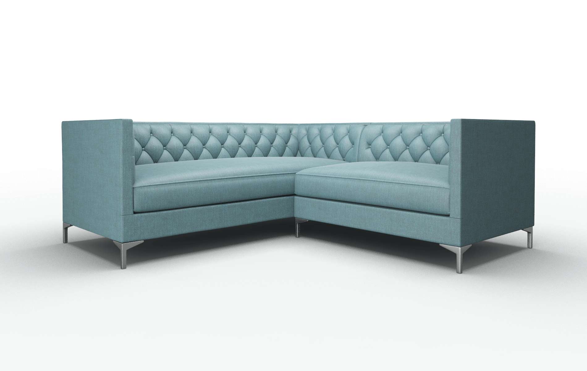 Gosford Elliot Teal Sectional metal legs 1