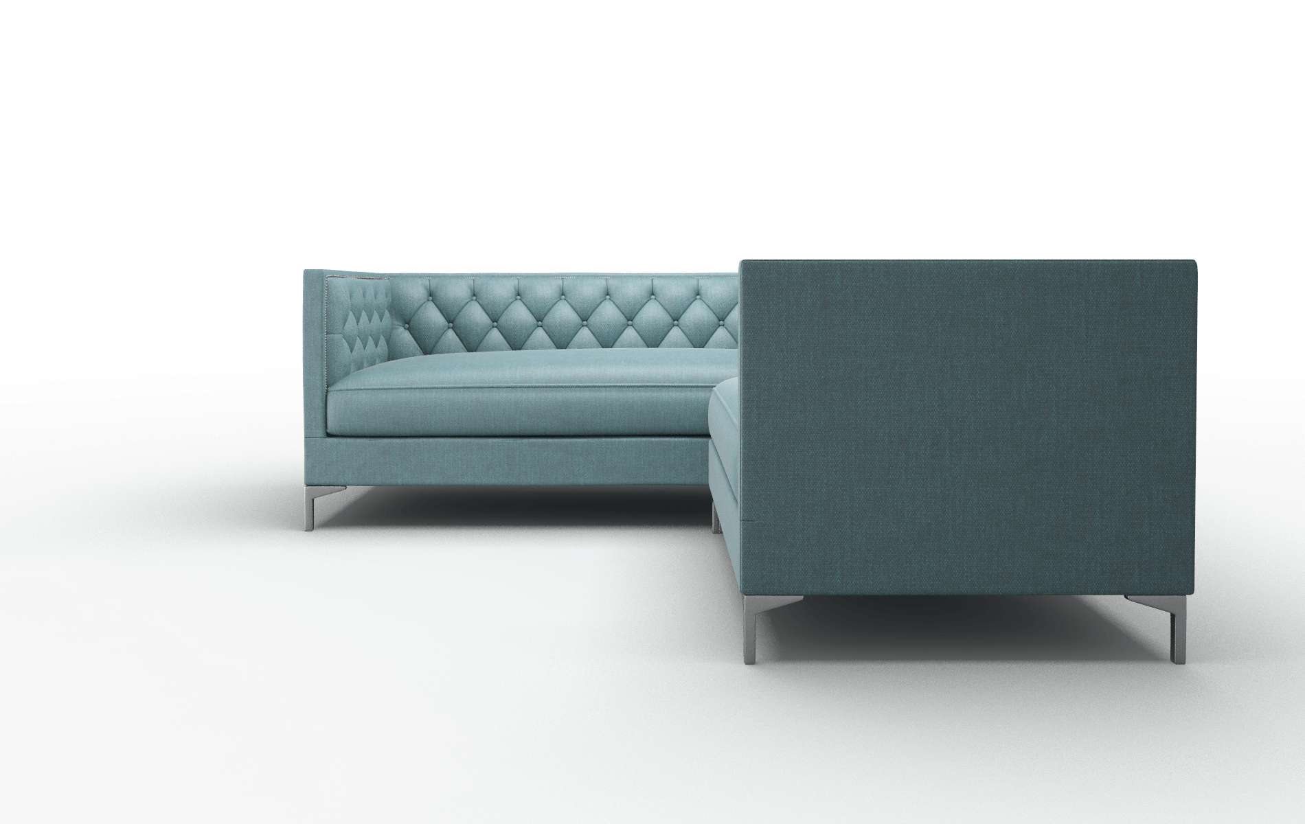 Gosford Elliot Teal Sectional metal legs 5