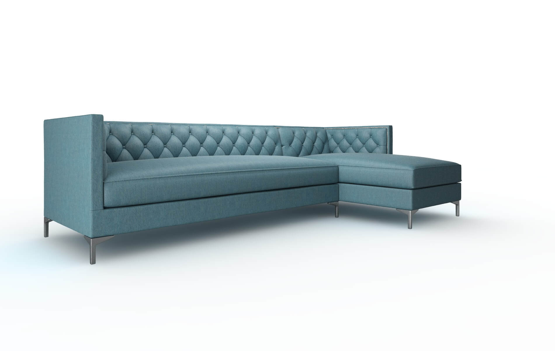 Gosford Hepburn Teal Panel metal legs 2