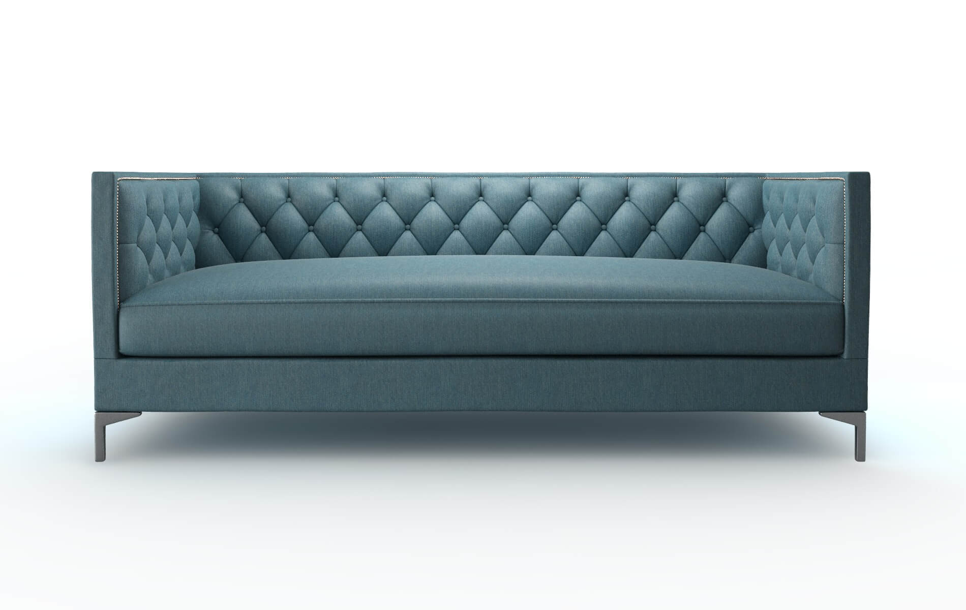Gosford Hepburn Teal Sofa metal legs 1