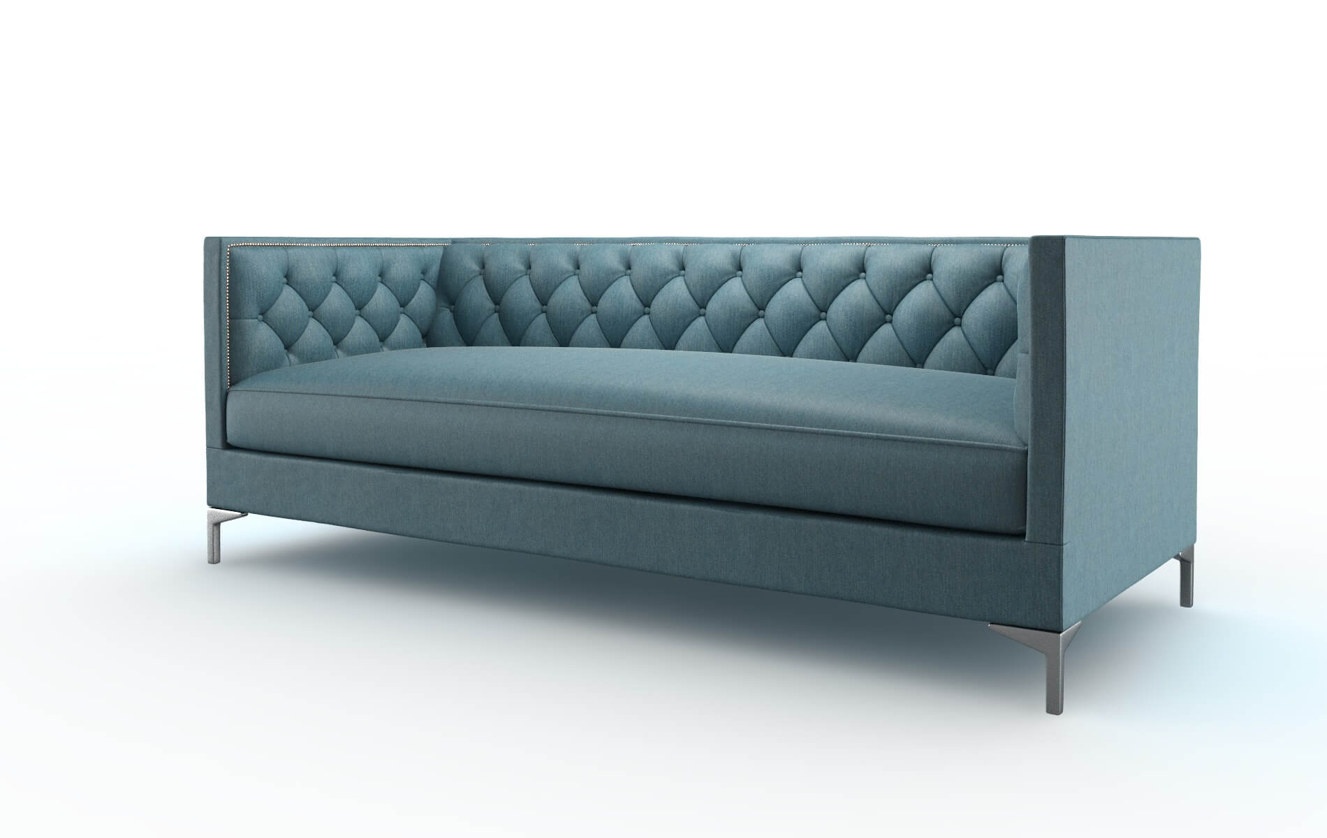 Gosford Hepburn Teal Sofa metal legs 4