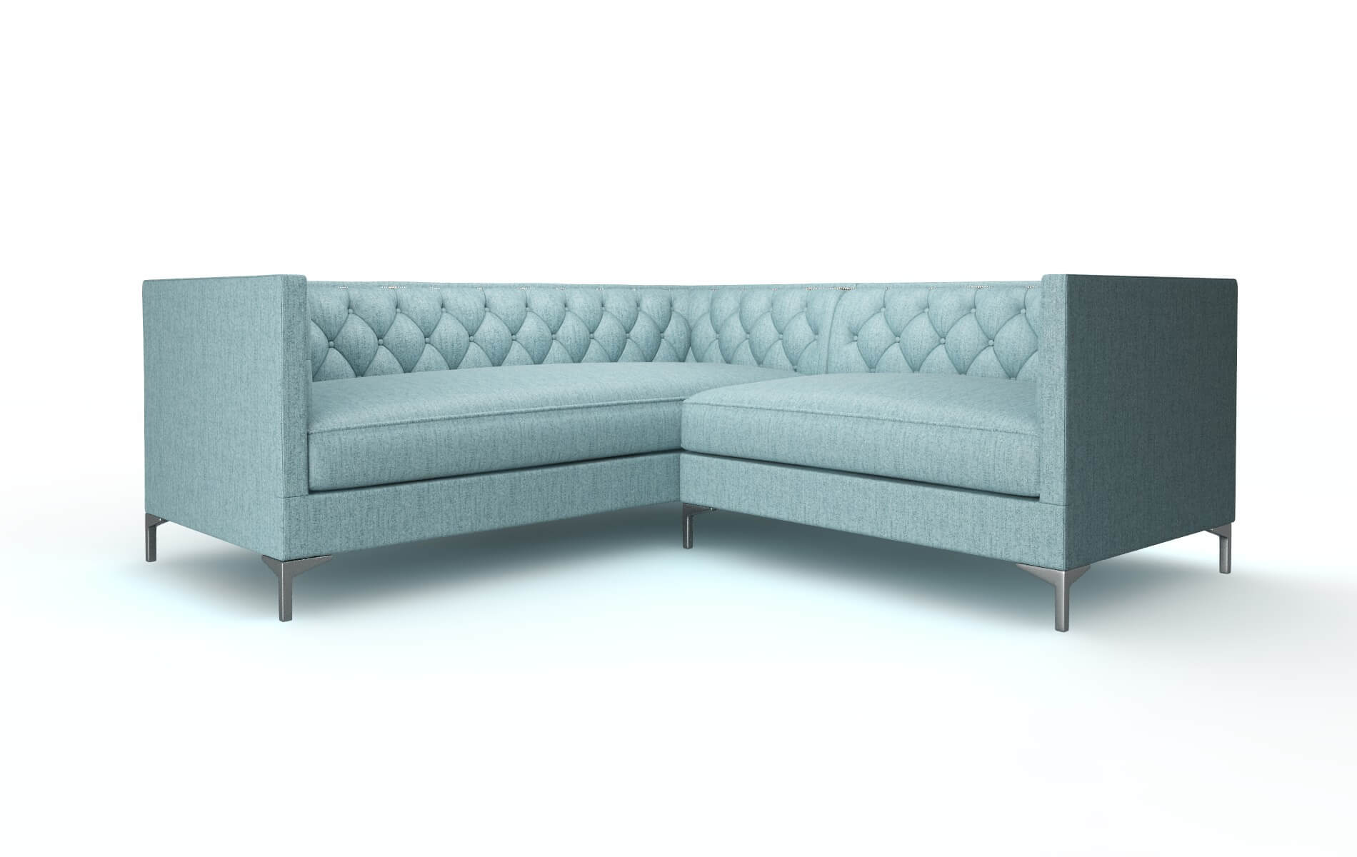 Gosford Insight Peacock Sectional metal legs 1