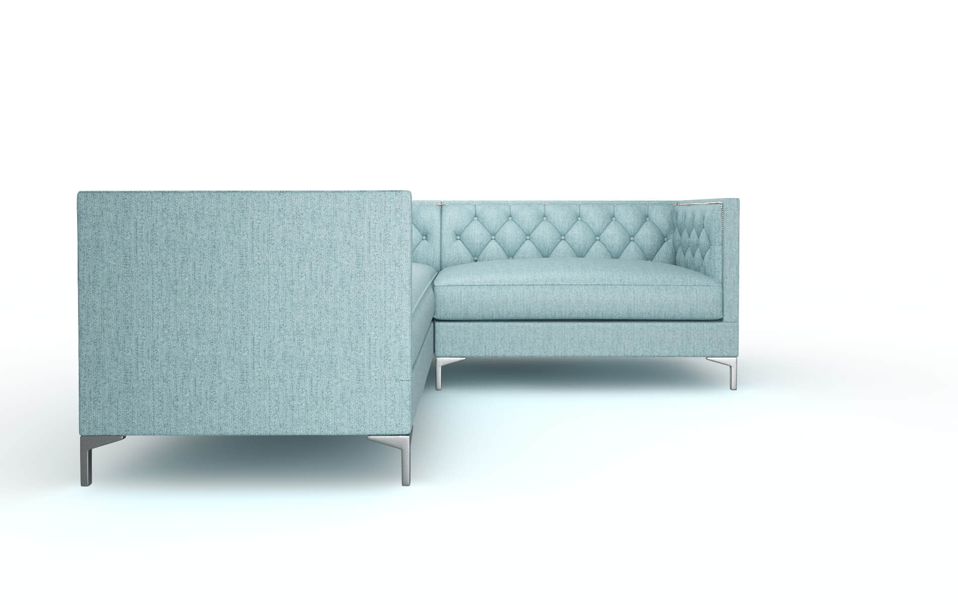 Gosford Insight Peacock Sectional metal legs 2