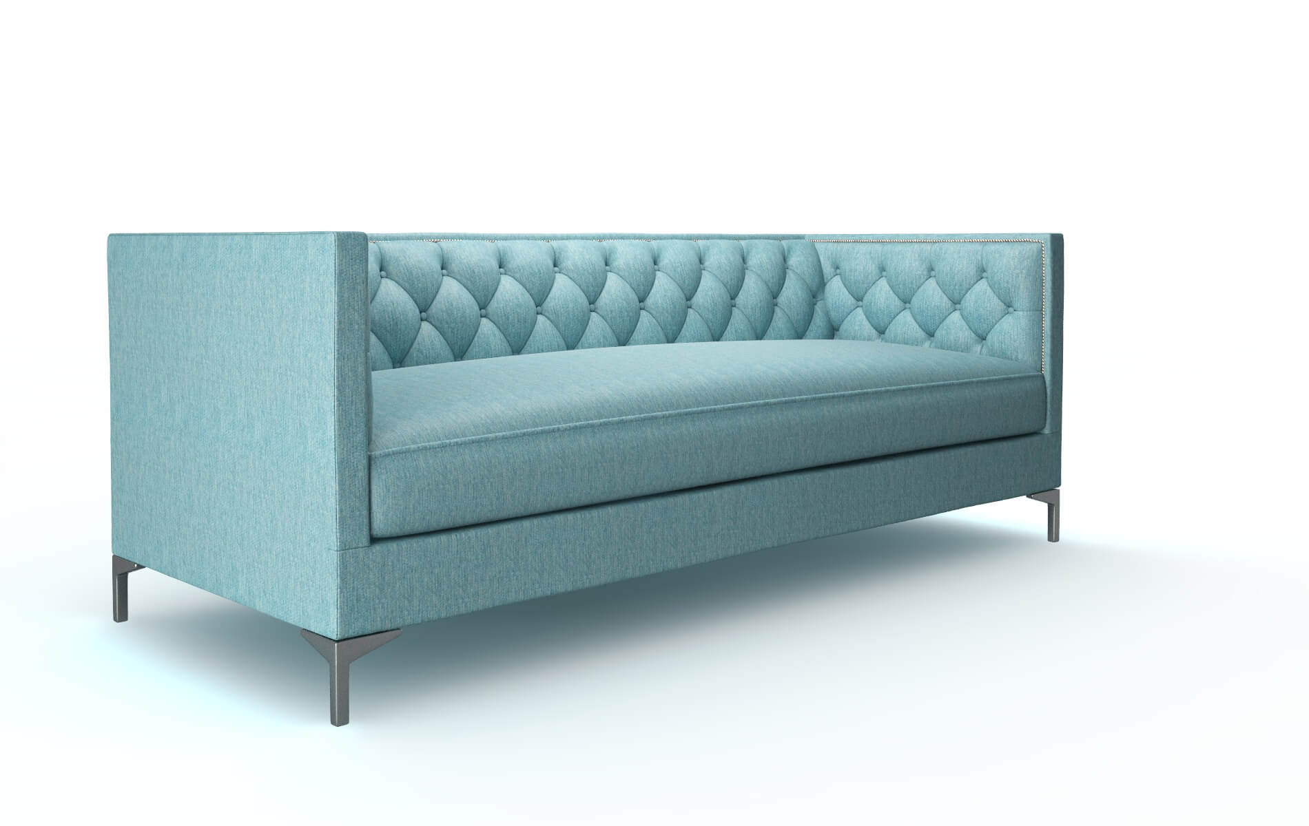 Gosford Lana Peacock Sofa metal legs 2
