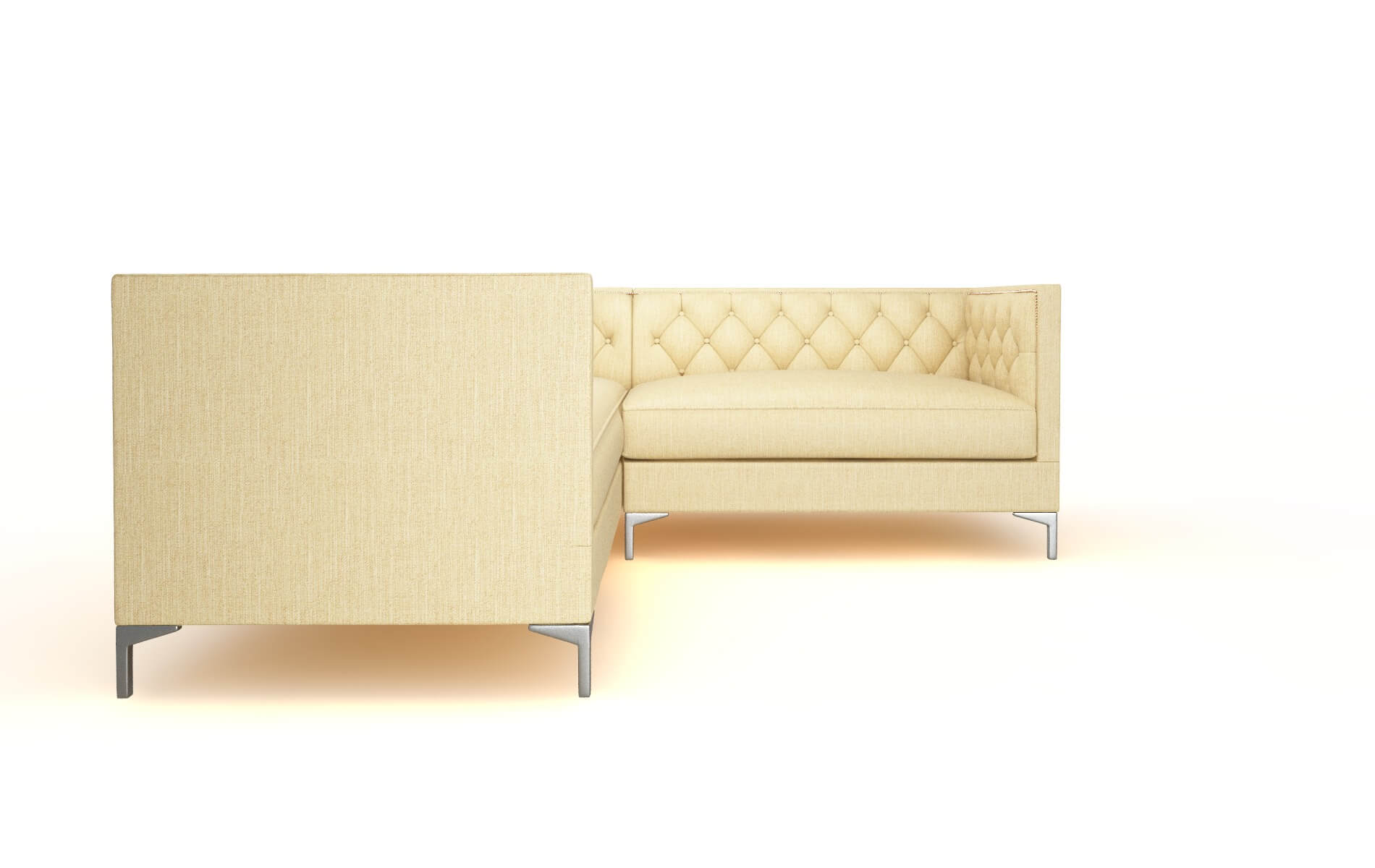 Gosford Malibu Maize Sectional metal legs 2