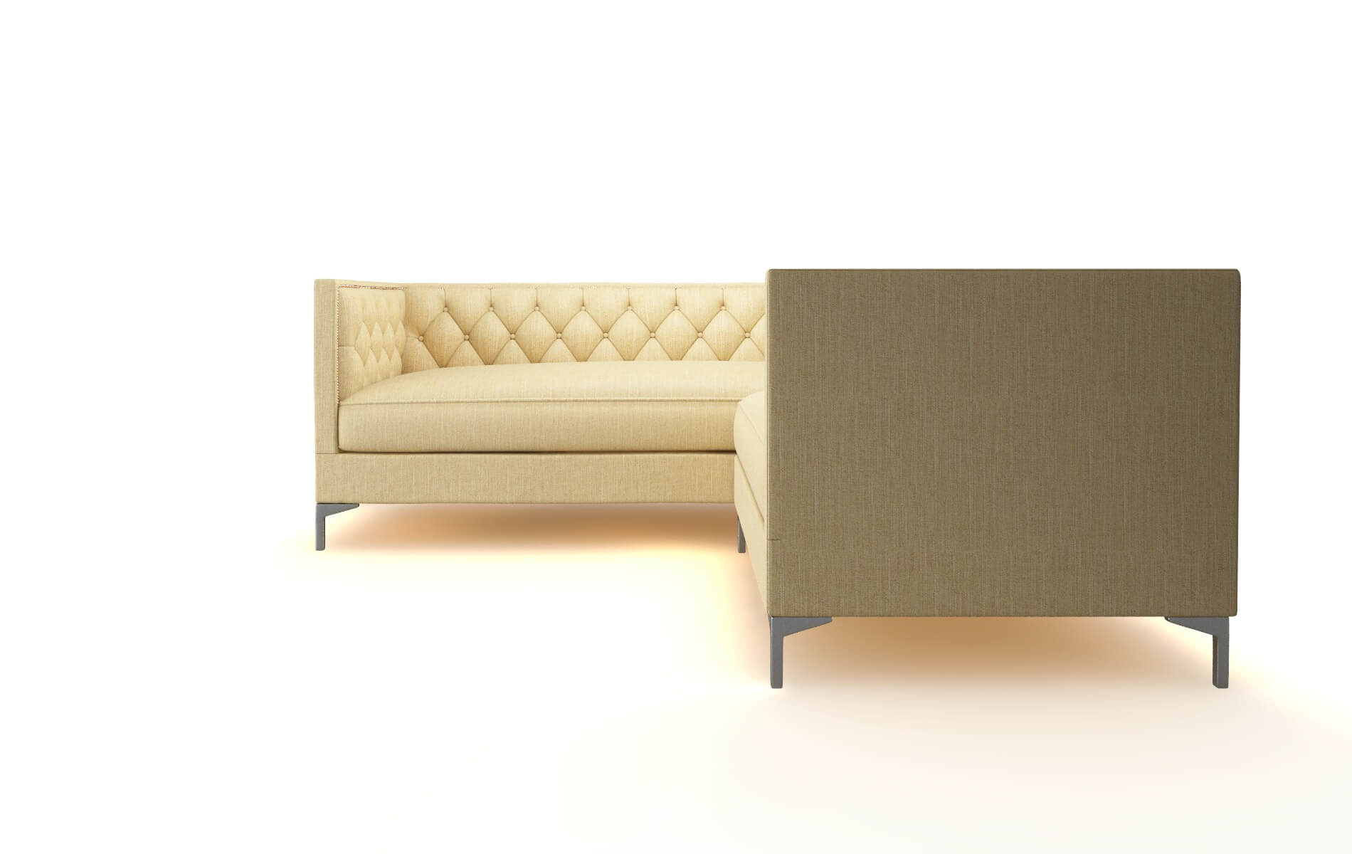 Gosford Malibu Maize Sectional metal legs 5