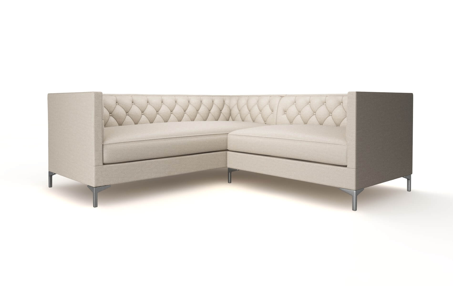 Gosford Naples Almond Sectional metal legs 1