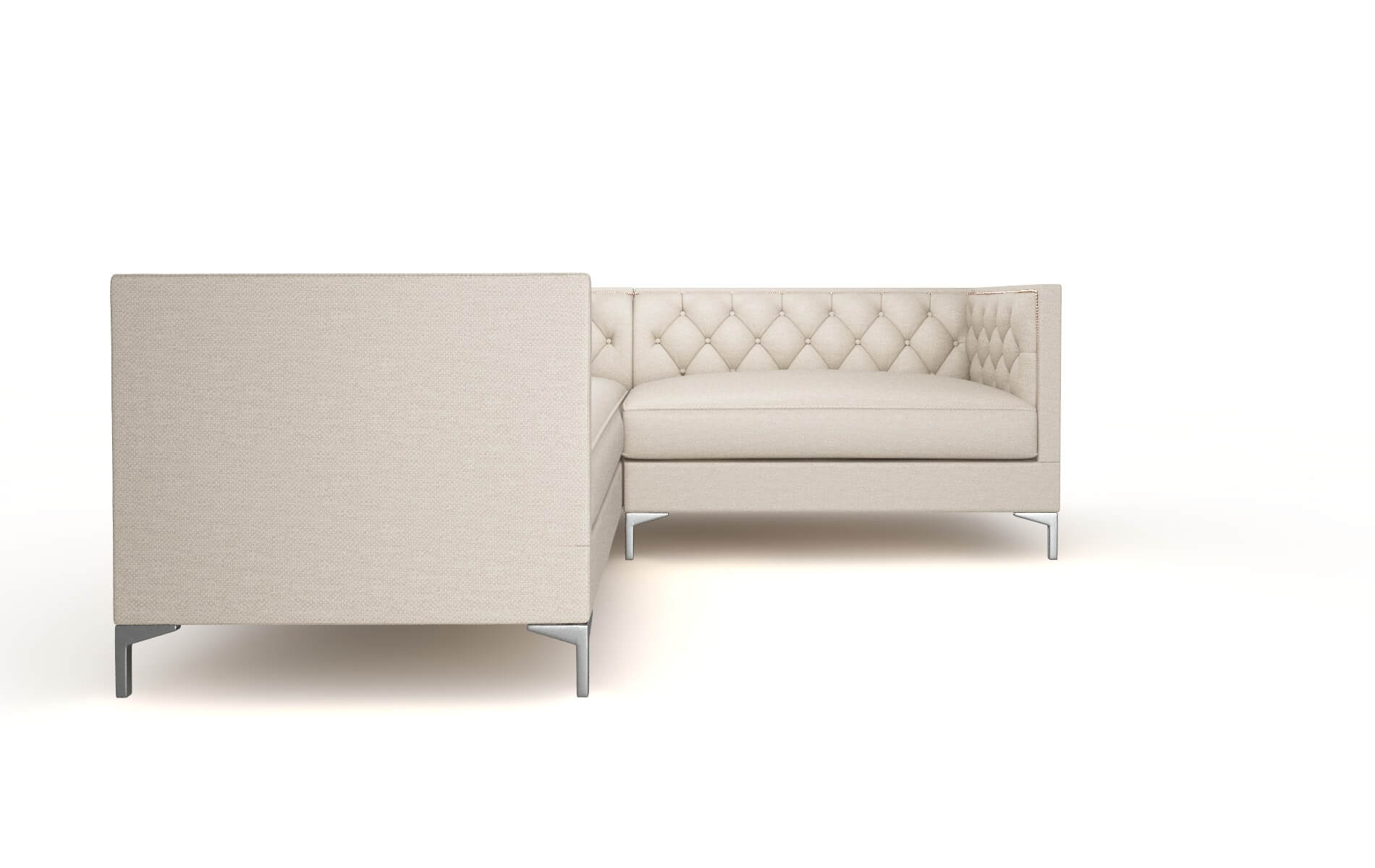 Gosford Naples Almond Sectional metal legs 2