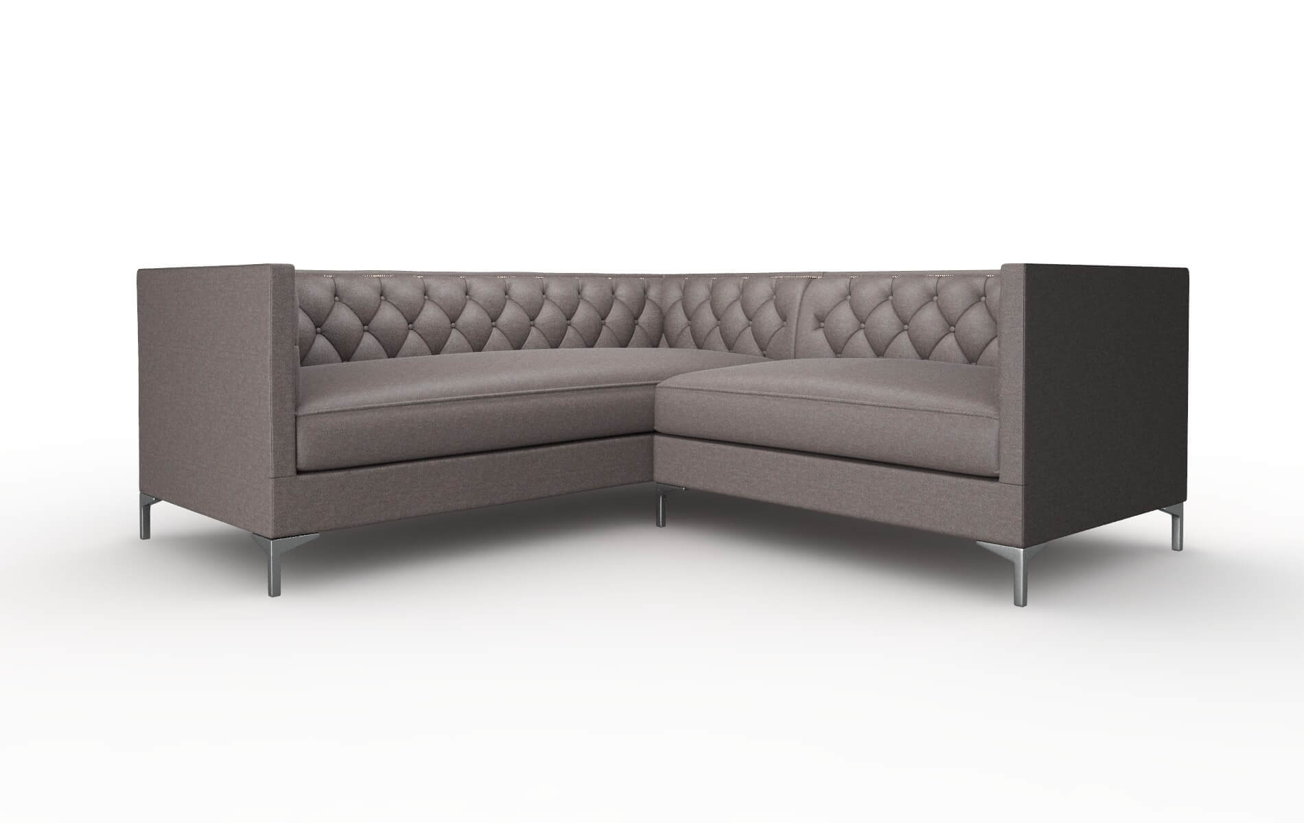 Gosford Oscar Chocolate Sectional metal legs 1