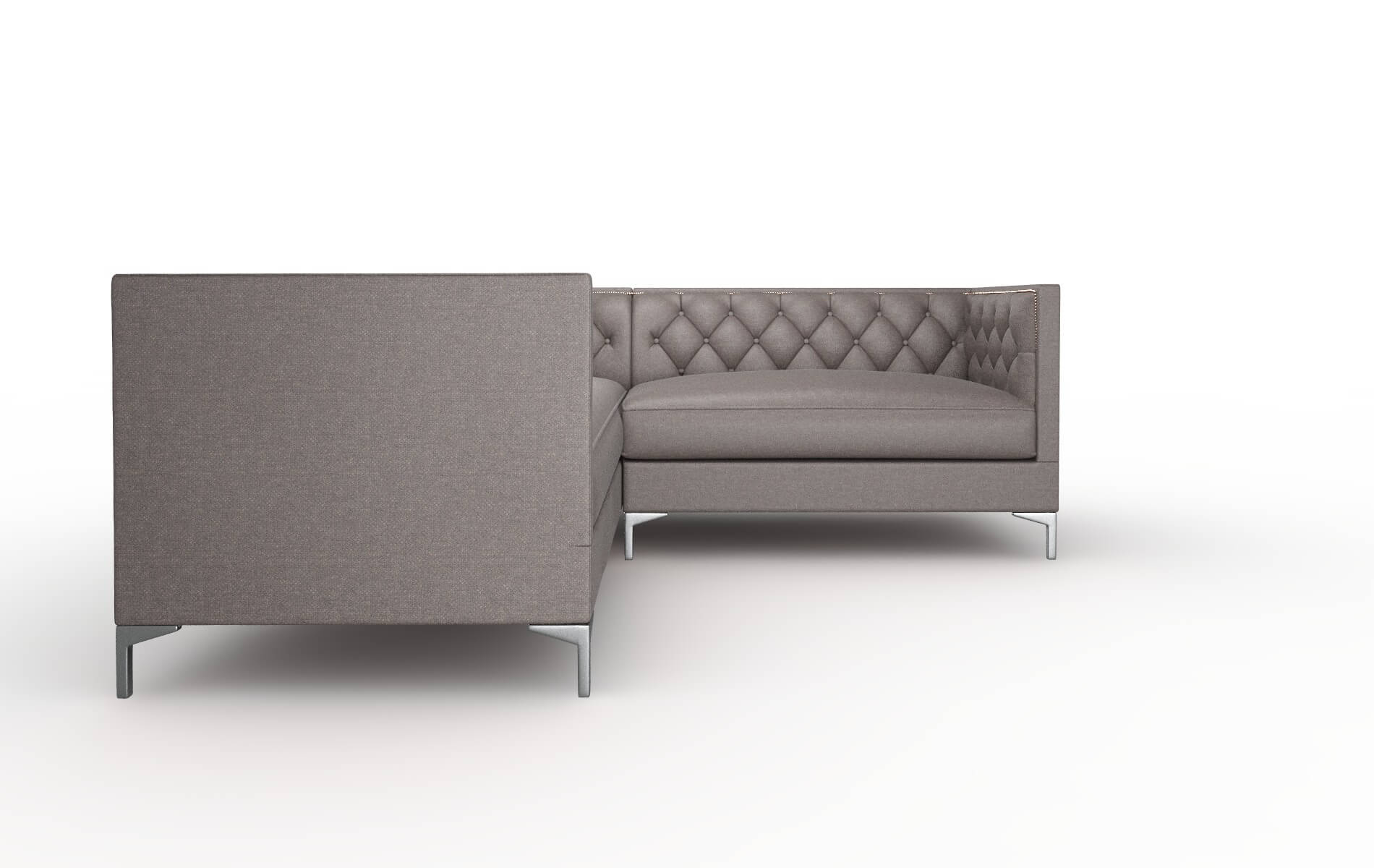 Gosford Oscar Chocolate Sectional metal legs 2