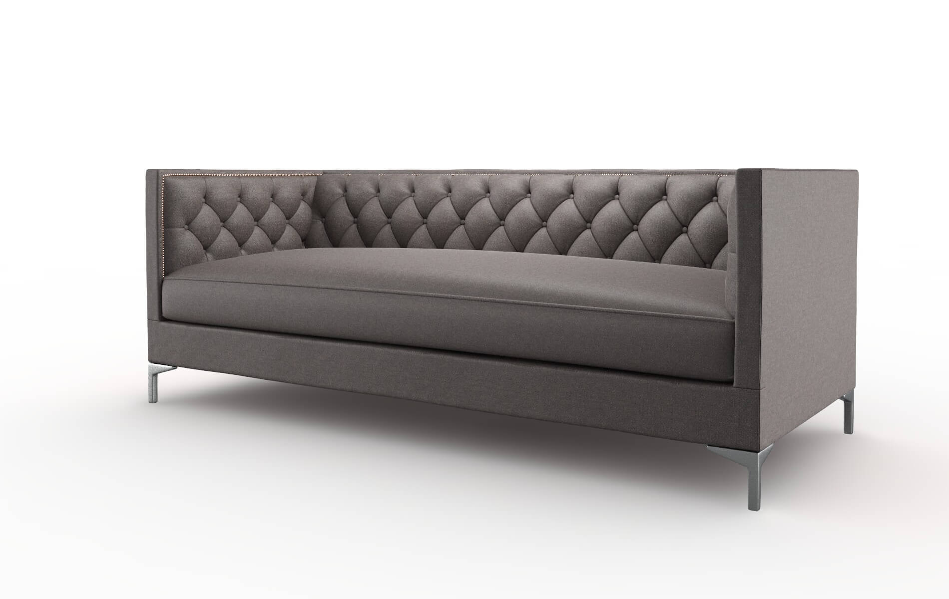 Gosford Oscar Chocolate Sofa metal legs 4