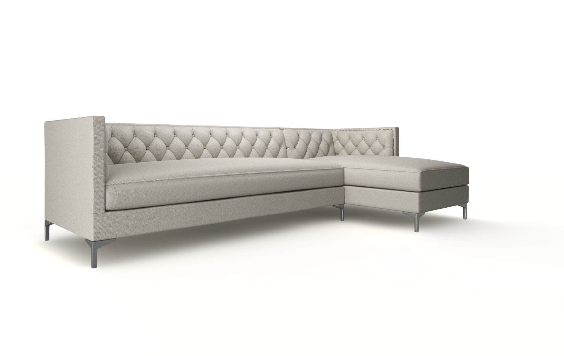 Gosford Oscar Silver Panel metal legs 2