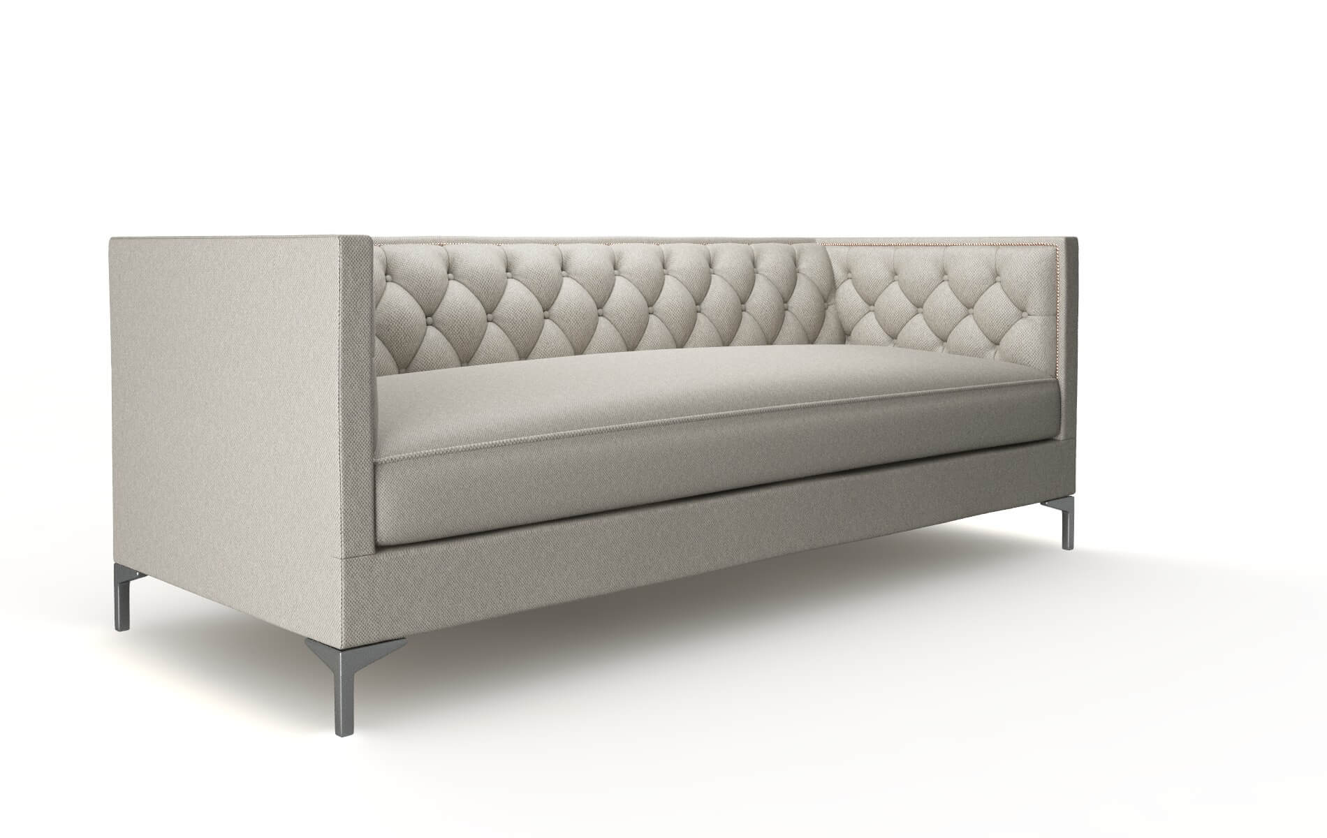 Gosford Oscar Silver Sofa metal legs 2