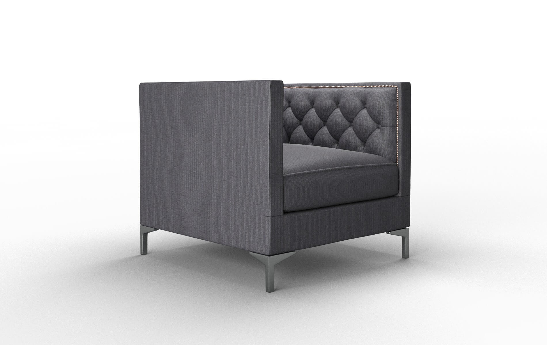 Gosford Parker Charcoal Chair metal legs 2