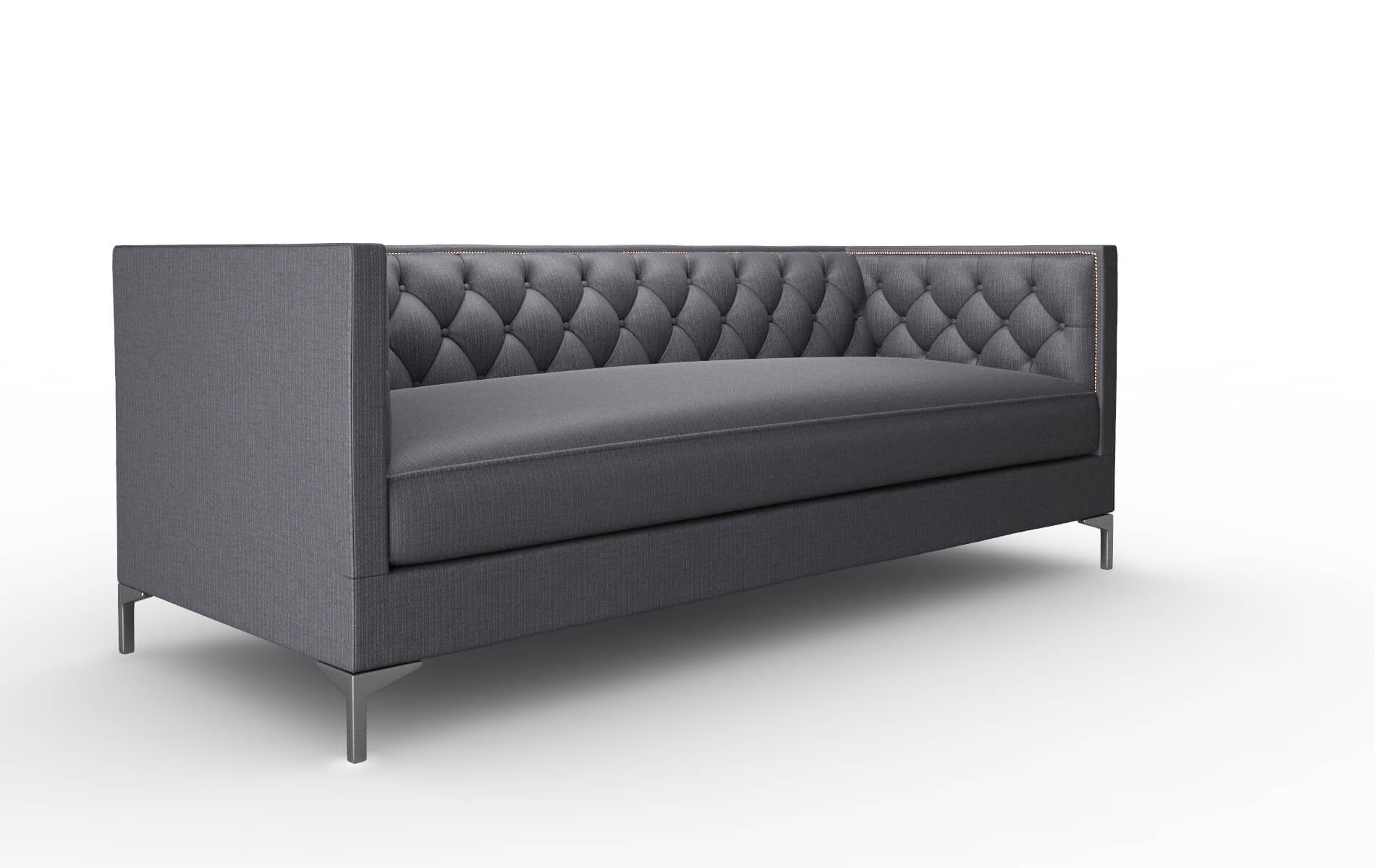 Gosford Parker Charcoal Sofa metal legs 2