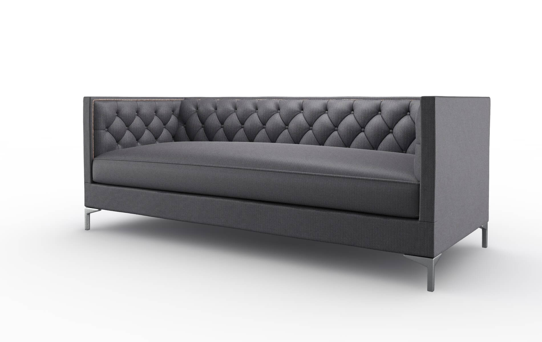 Gosford Parker Charcoal Sofa metal legs 4