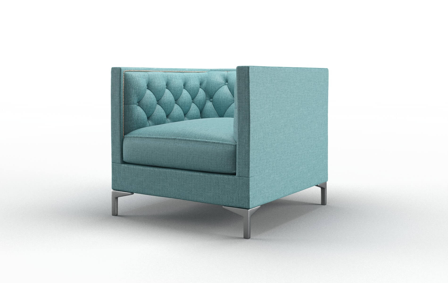 Gosford Parker Turquoise Chair metal legs 4