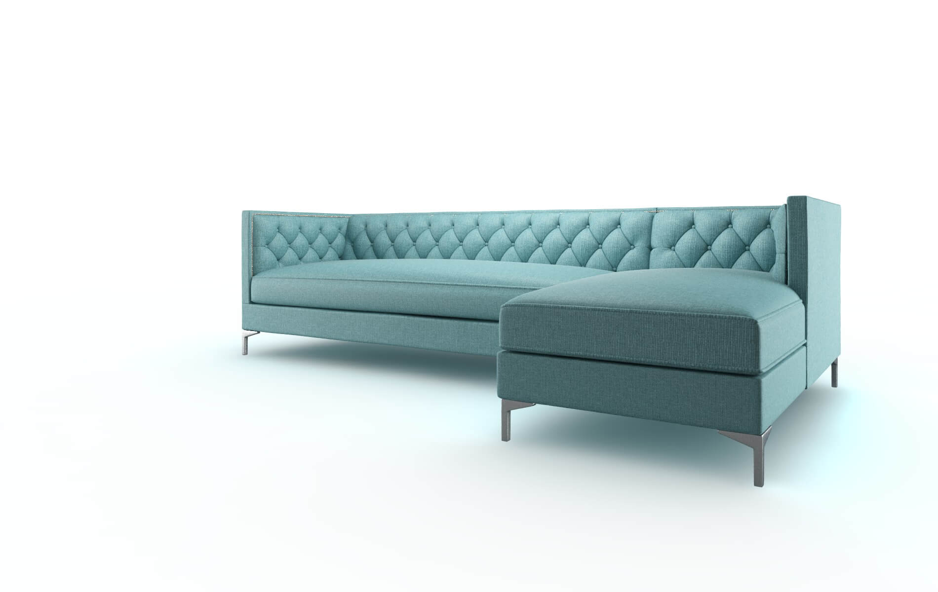 Gosford Parker Turquoise Panel metal legs 4