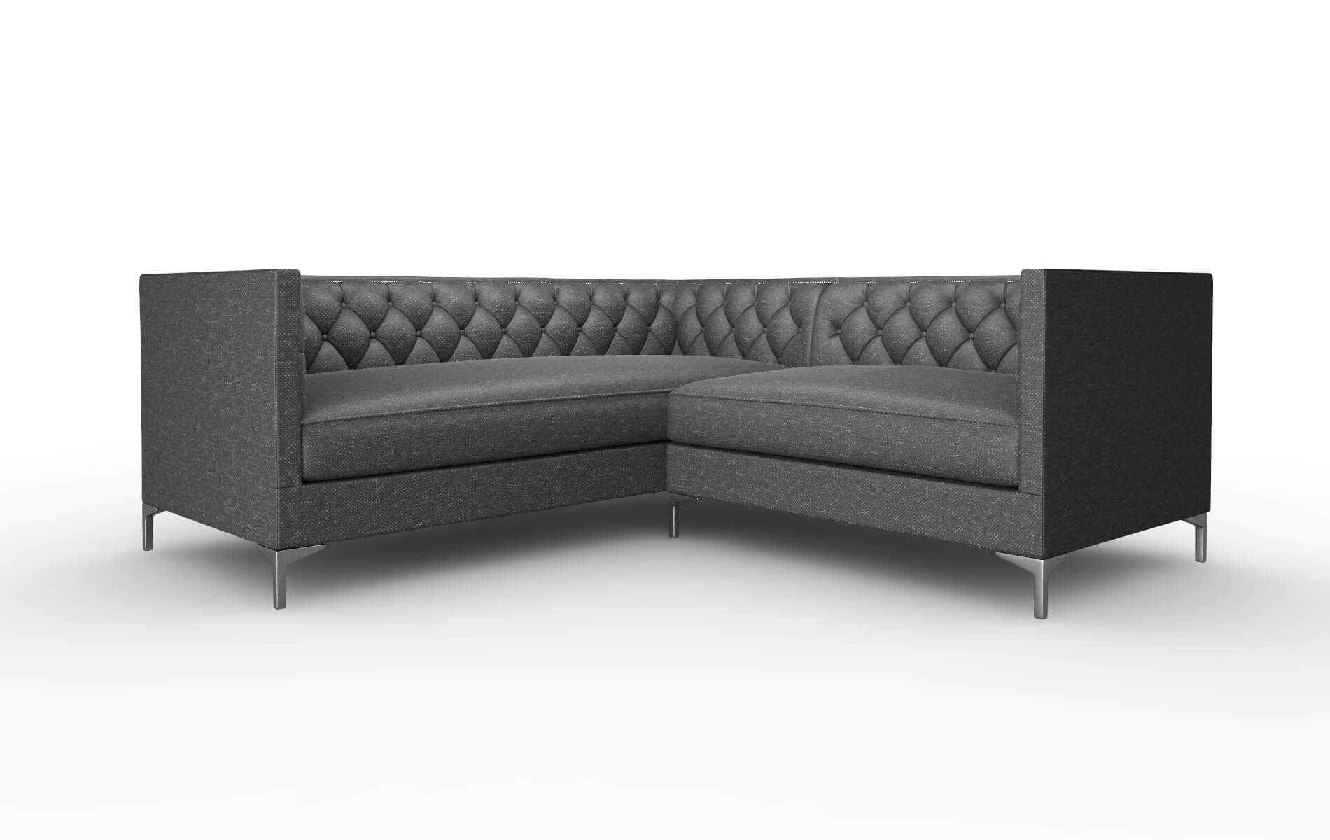 Gosford Phoenix Charcoal Sectional metal legs 1