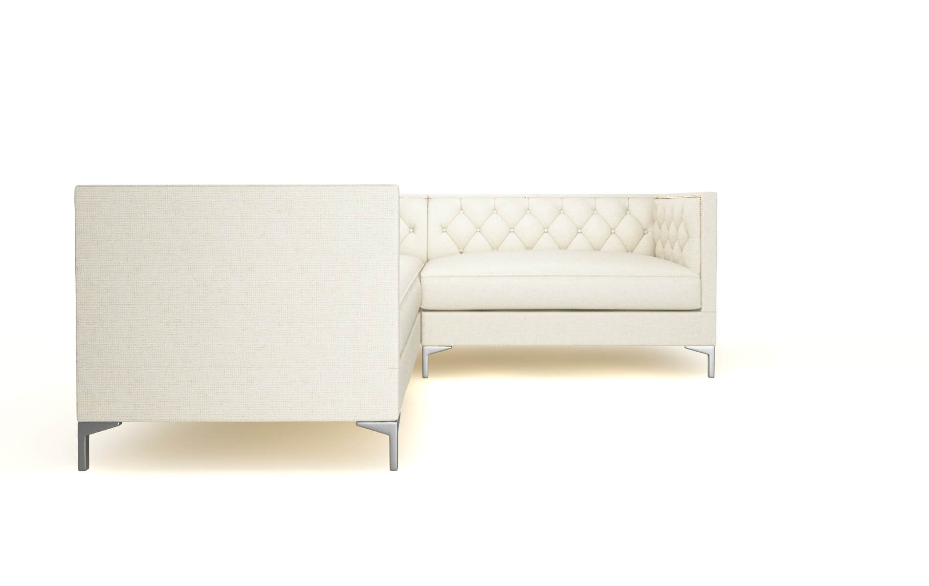 Gosford Phoenix Ivory Sectional metal legs 2