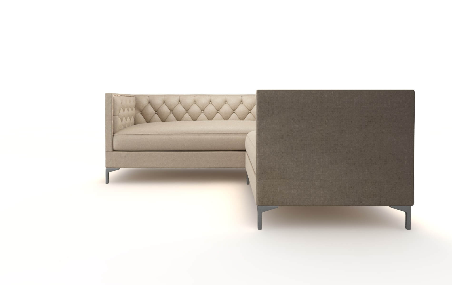 Gosford Rocket Cappuccino Sectional metal legs 5