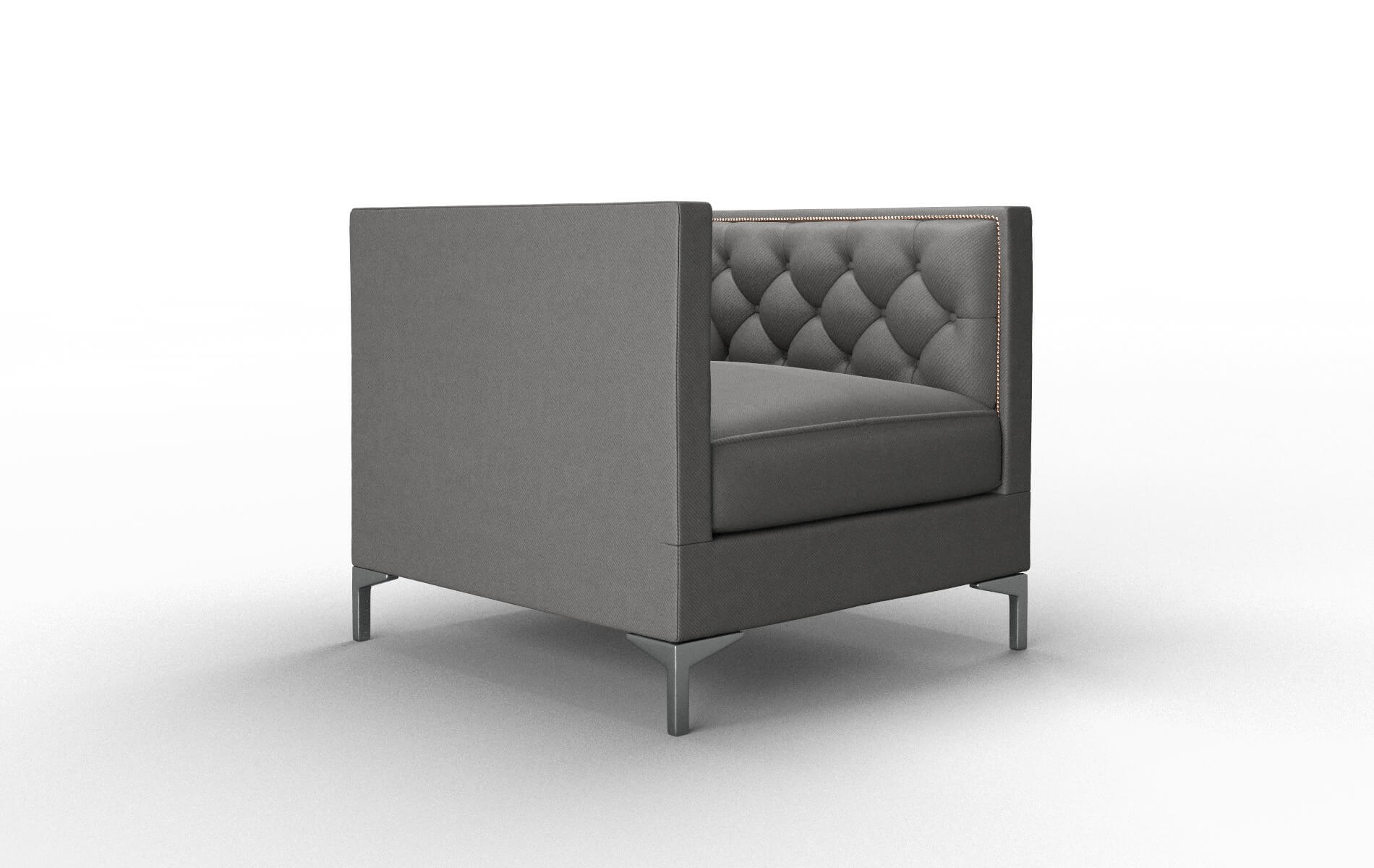 Gosford Rocket Charcoal Chair metal legs 2