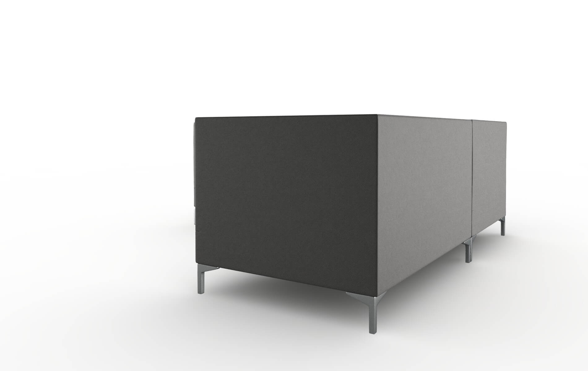 Gosford Rocket Charcoal Sectional metal legs 4