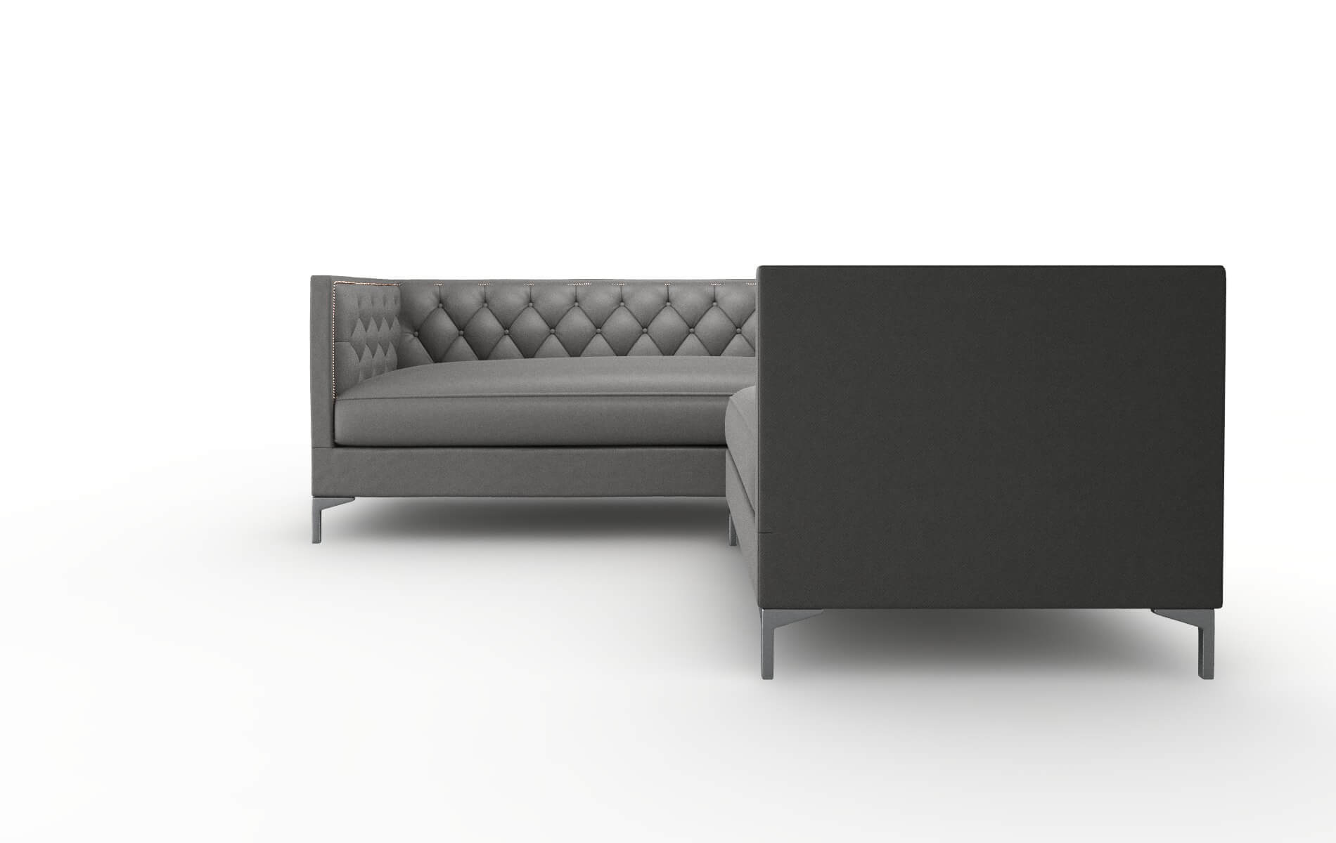 Gosford Rocket Charcoal Sectional metal legs 5