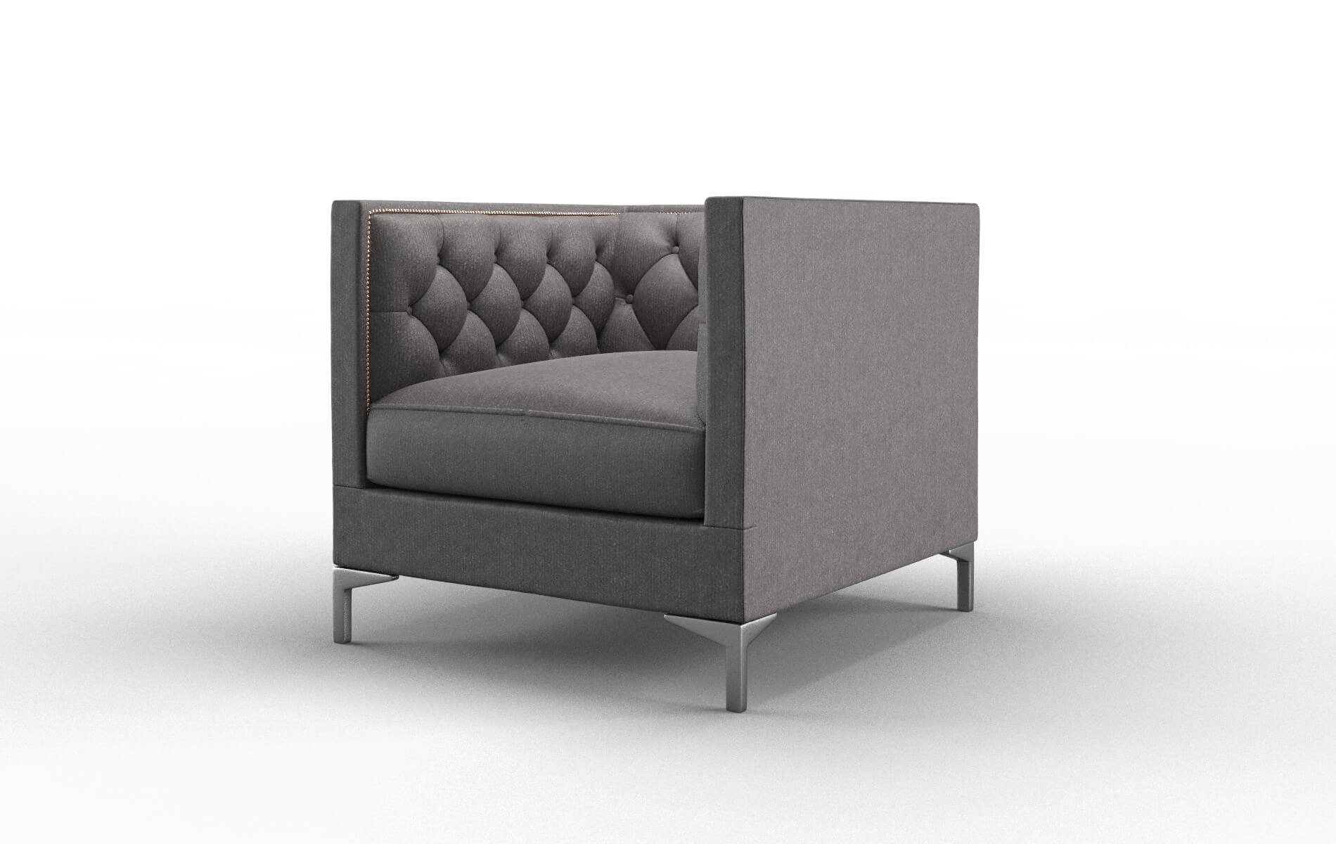 Gosford Sasha Grey Chair metal legs 4