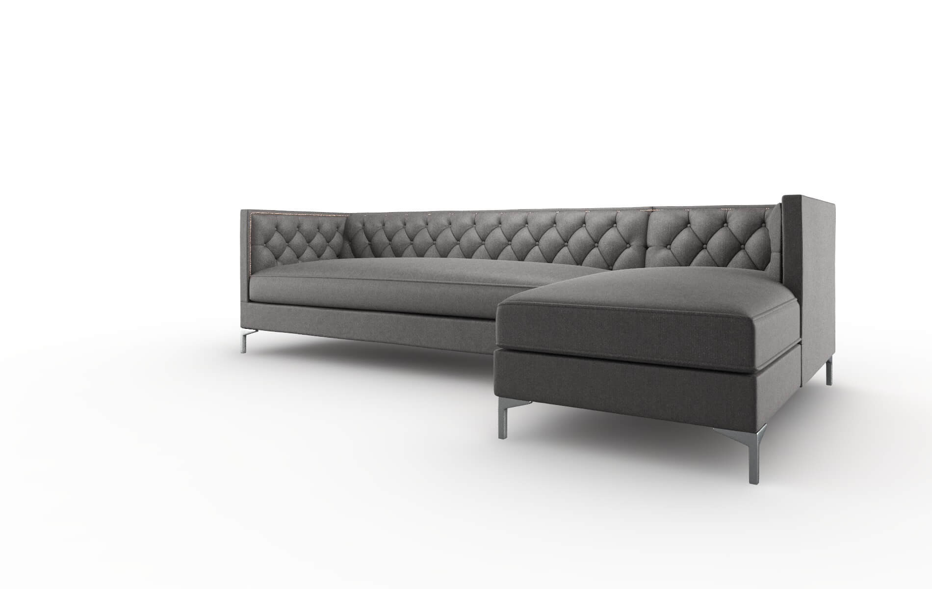 Gosford Sasha Grey Panel metal legs 4